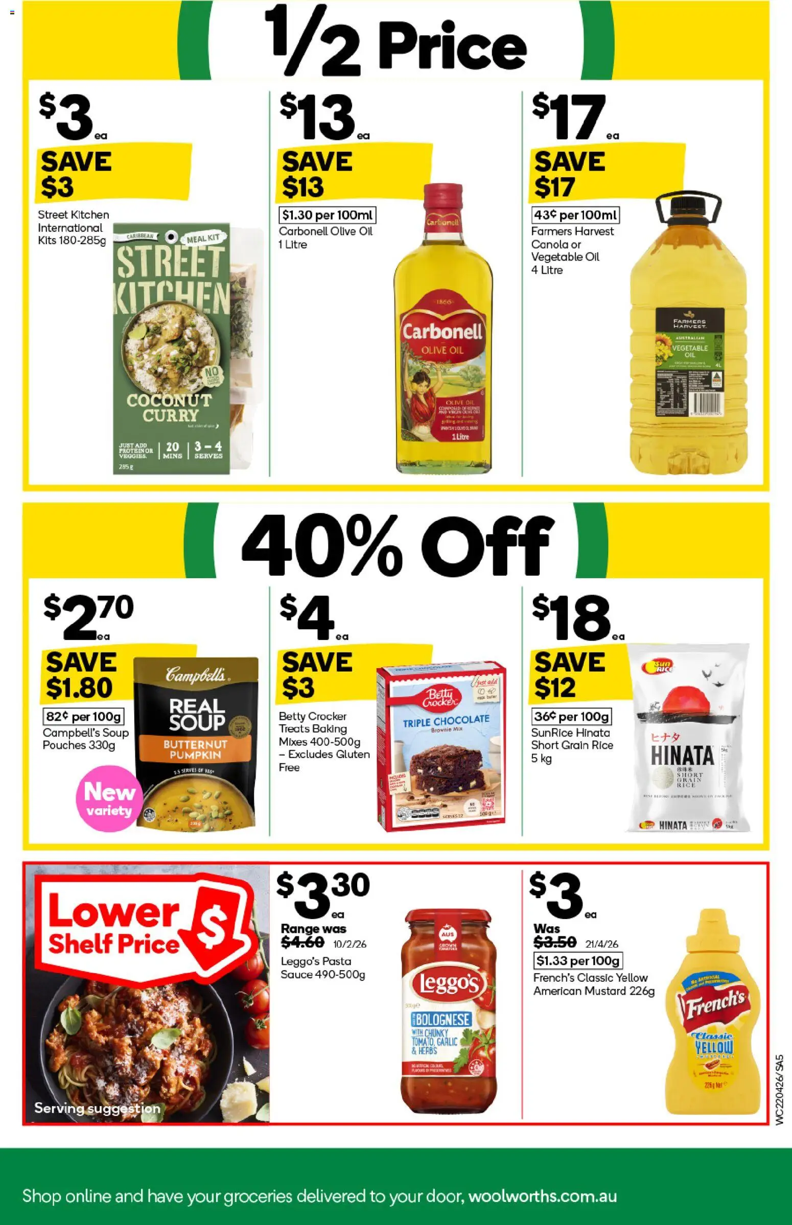 Woolworths catalogue - valid from 22.04.2026 | Page: 5 | Products: Chocolate, Sauce, Soup, Garlic