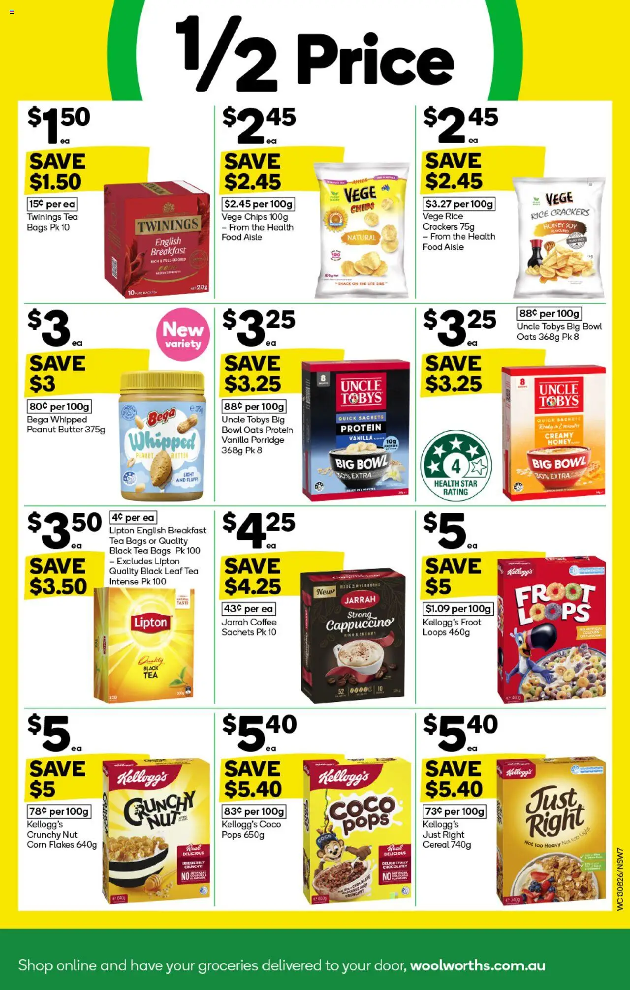 Woolworths catalogue - valid from 13.08.2025 | Page: 7 | Products: Coffee, Chocolate, Oats, Chips