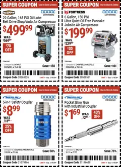 Preview of Harbor Freight weekly ads valid from 29.12.2025 | Page: 13 | Products: Compressor, Belt, Gun