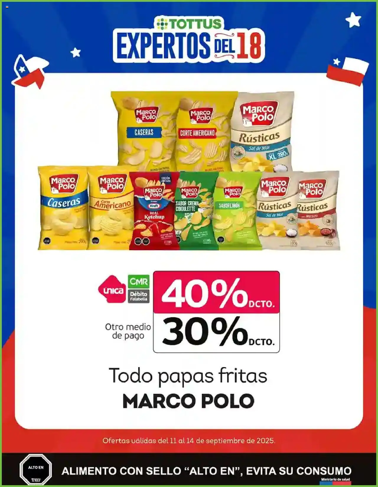 Tottus ofertas  │ válido desde el 12.09.2025 | Página: 9 | Productos: Sal, Papas fritas, Ketchup, Crema