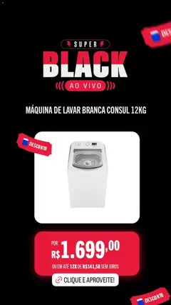 Casas Bahia Black Friday - Pré-Visualização do folheto da loja Casas Bahia, válido de 31.10.2025 | Página: 3 | Produtos: Máquina de lavar
