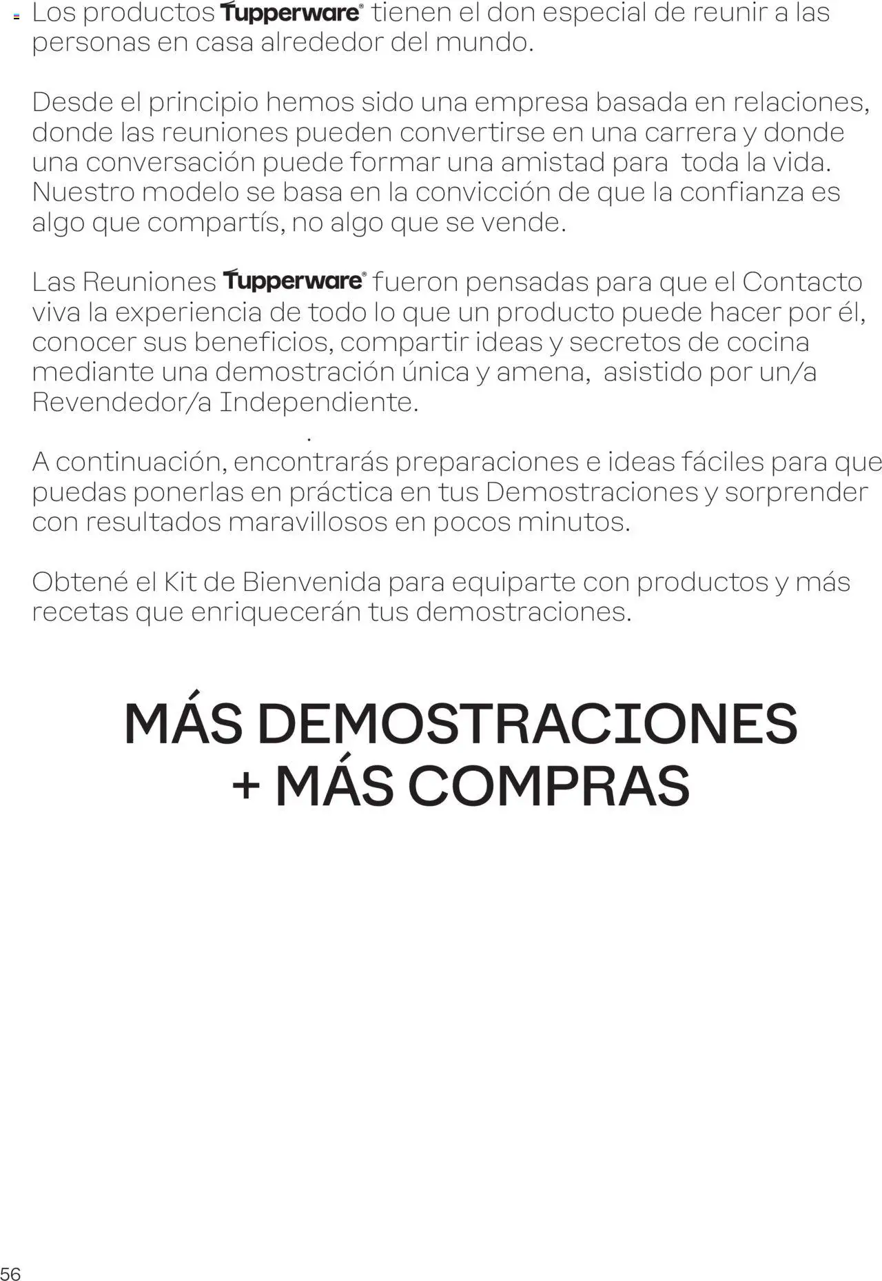Tupperware - Manual de Bienvenida │ válido desde el 15.09.2025 | Página: 56 | Productos: Cocina