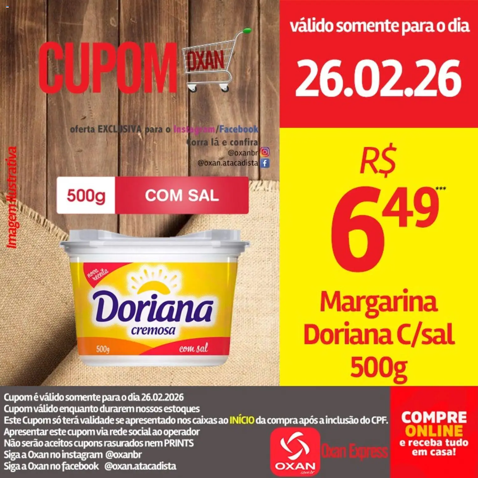 Oxan Atacadista Folheto - válido de 26.02.2026 | Página: 11 | Produtos: Doriana, Sal, Margarina