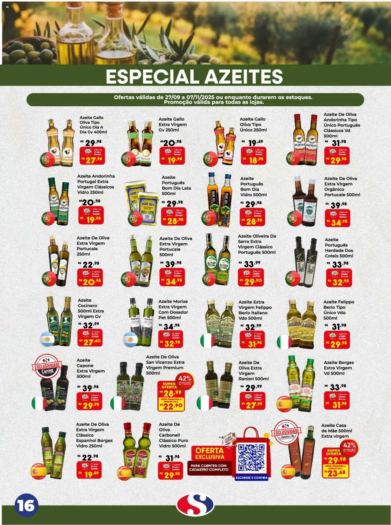 Semar Supermercado Folheto - válido de 27.09.2025 | Página: 16 | Produtos: Azeite morixe, Azeite