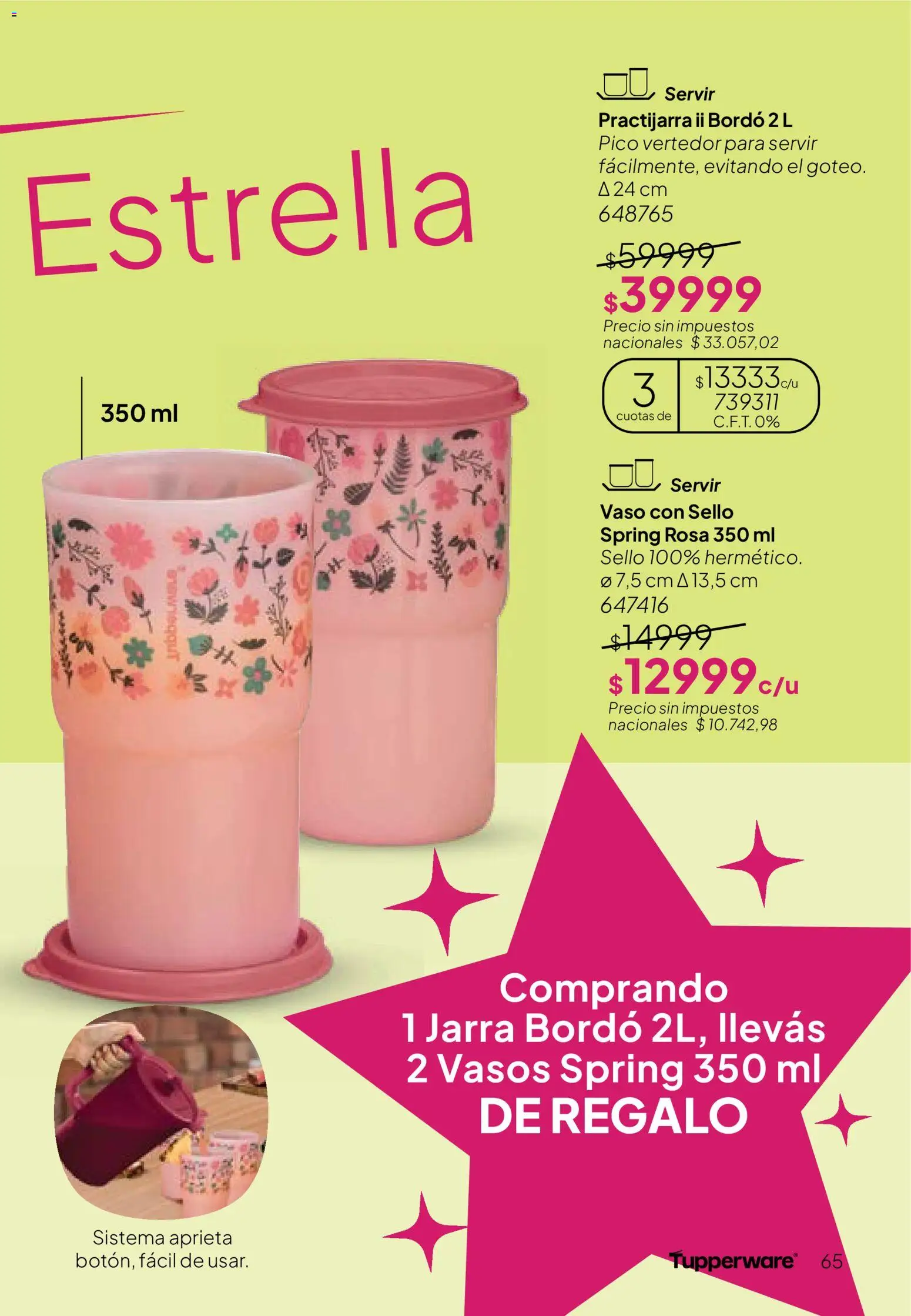 Tupperware Folleto de Campaña 2/2026 │ válido desde el 18.12.2025 | Página: 66 | Productos: Pico, Jarra, Vasos