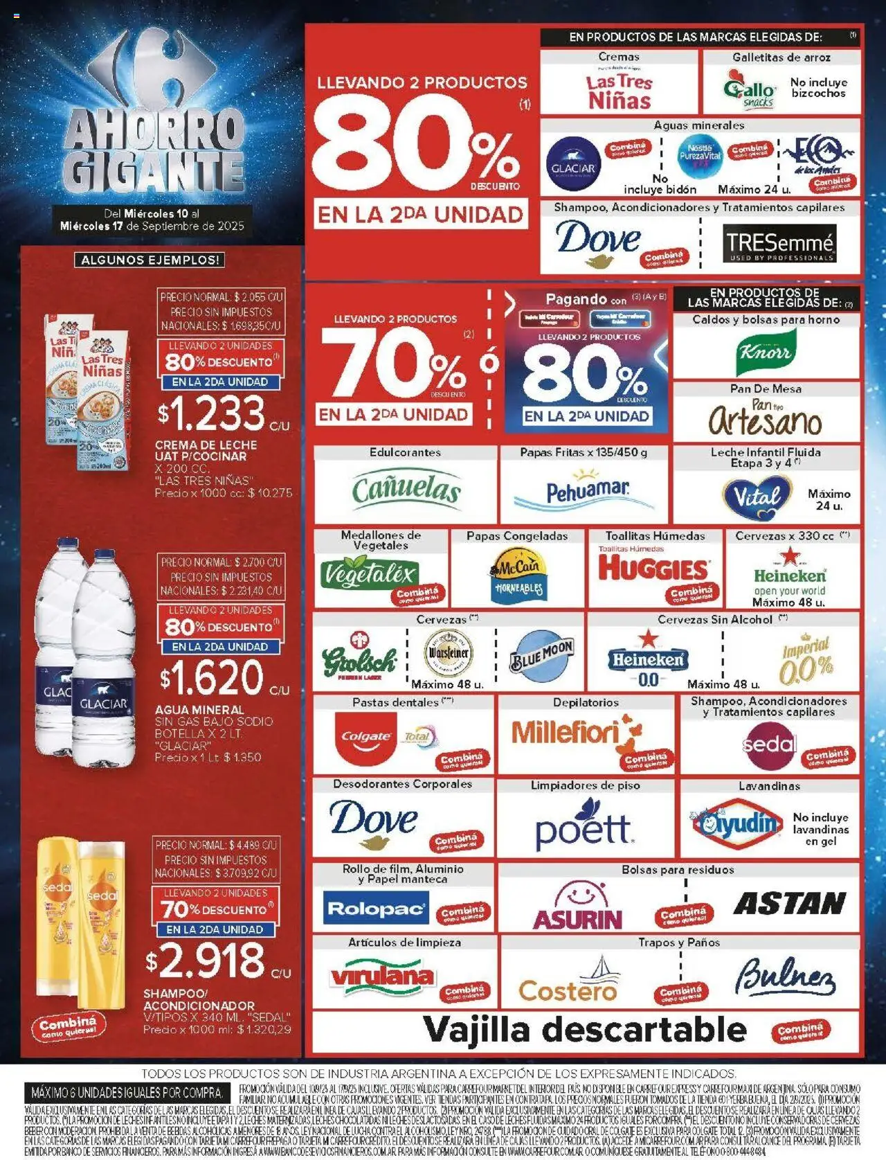 Carrefour ofertas - Catamarca │ válido desde el 10.09.2025 | Página: 52 | Productos: Horno, Toallitas húmedas, Agua, Bizcochos