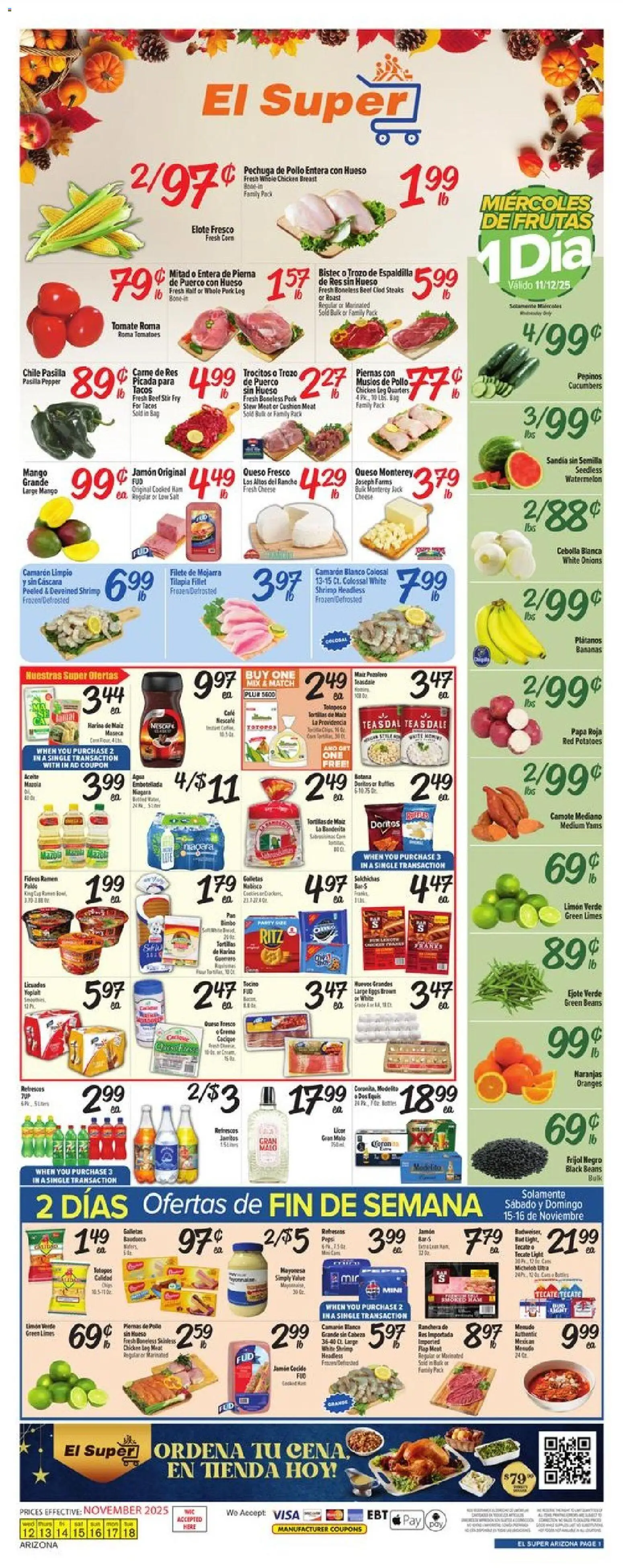 El Super Weekly Ad - AK - valid from 12.11.2025 | Page: 1 | Products: Ham, Cucumbers, Mango, Watermelon
