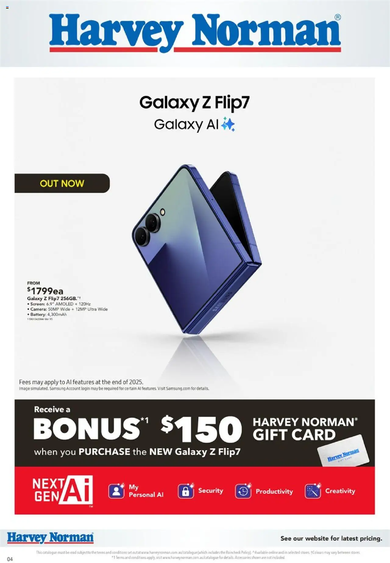 Harvey Norman catalogue - valid from 01.08.2025 | Page: 4 | Products: Battery, Accessories, Camera, Screen