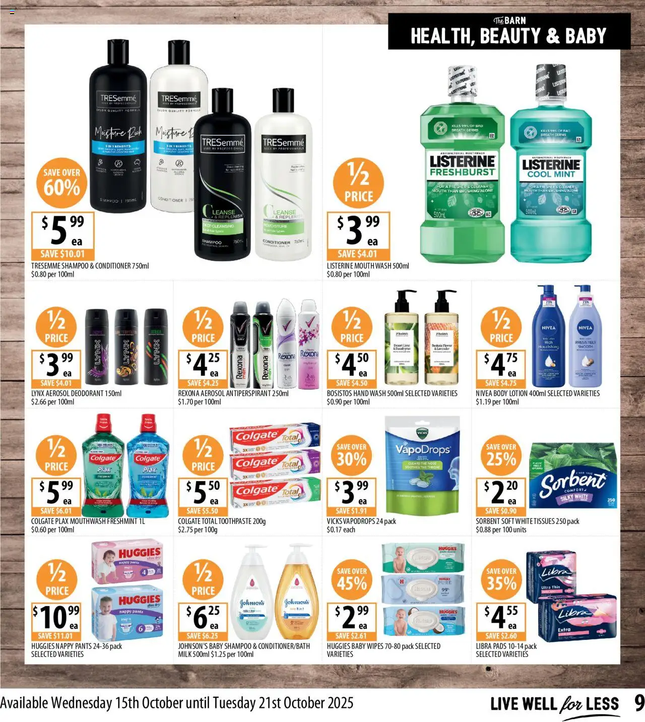 Supabarn catalogue - valid from 15.10.2025 | Page: 9 | Products: Cleaner, Conditioner, Body lotion, Hand wash