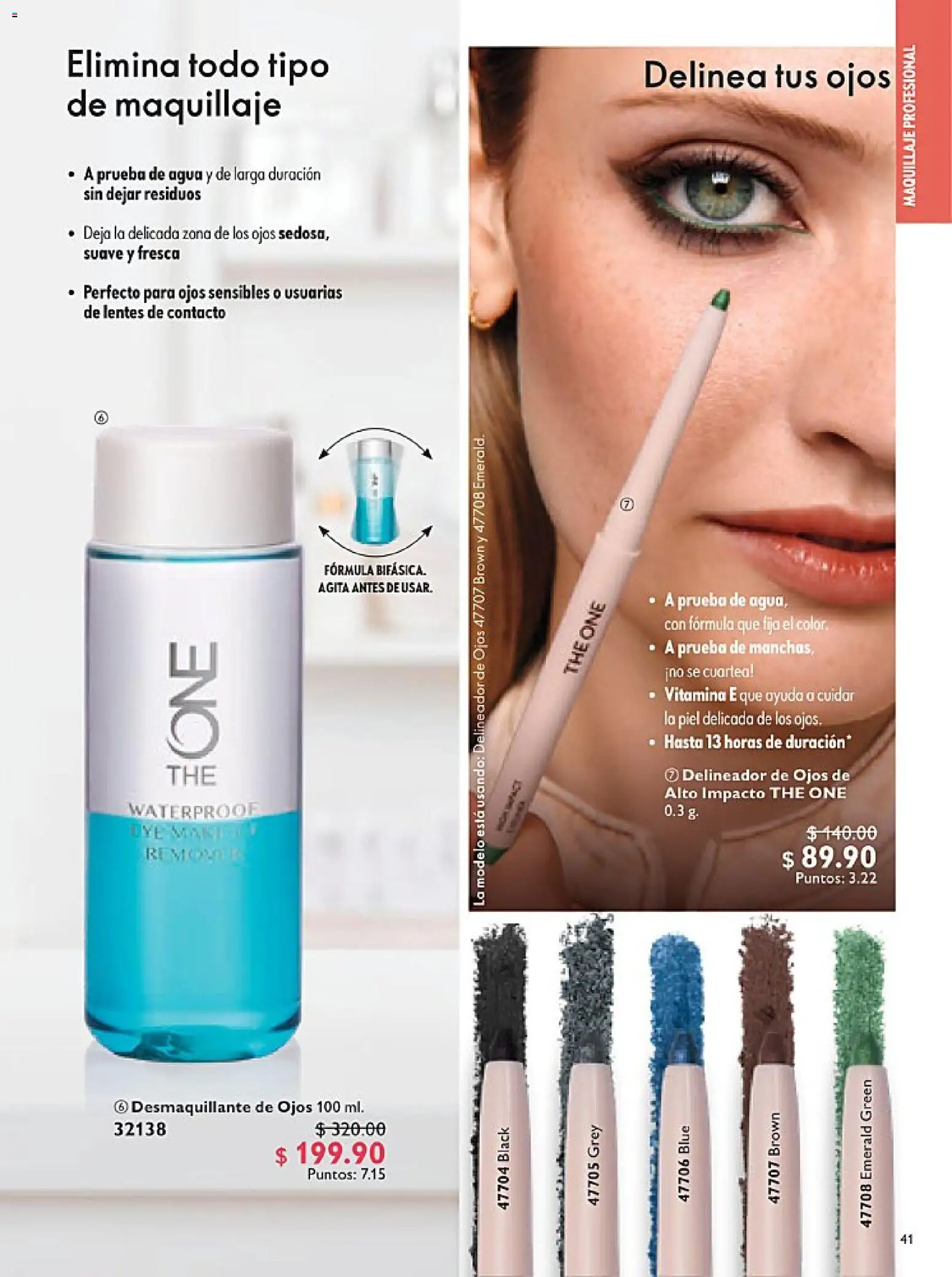 Nuevas ofertas de Oriflame válidas en toda la República Mexicana desde el 14.02.2026. ¡Encuentra las mejores ofertas en Oriflame campaña 3 2026! | Página: 41 | Productos: Lentes, Agua, Delineador de ojos, Desmaquillante de ojos