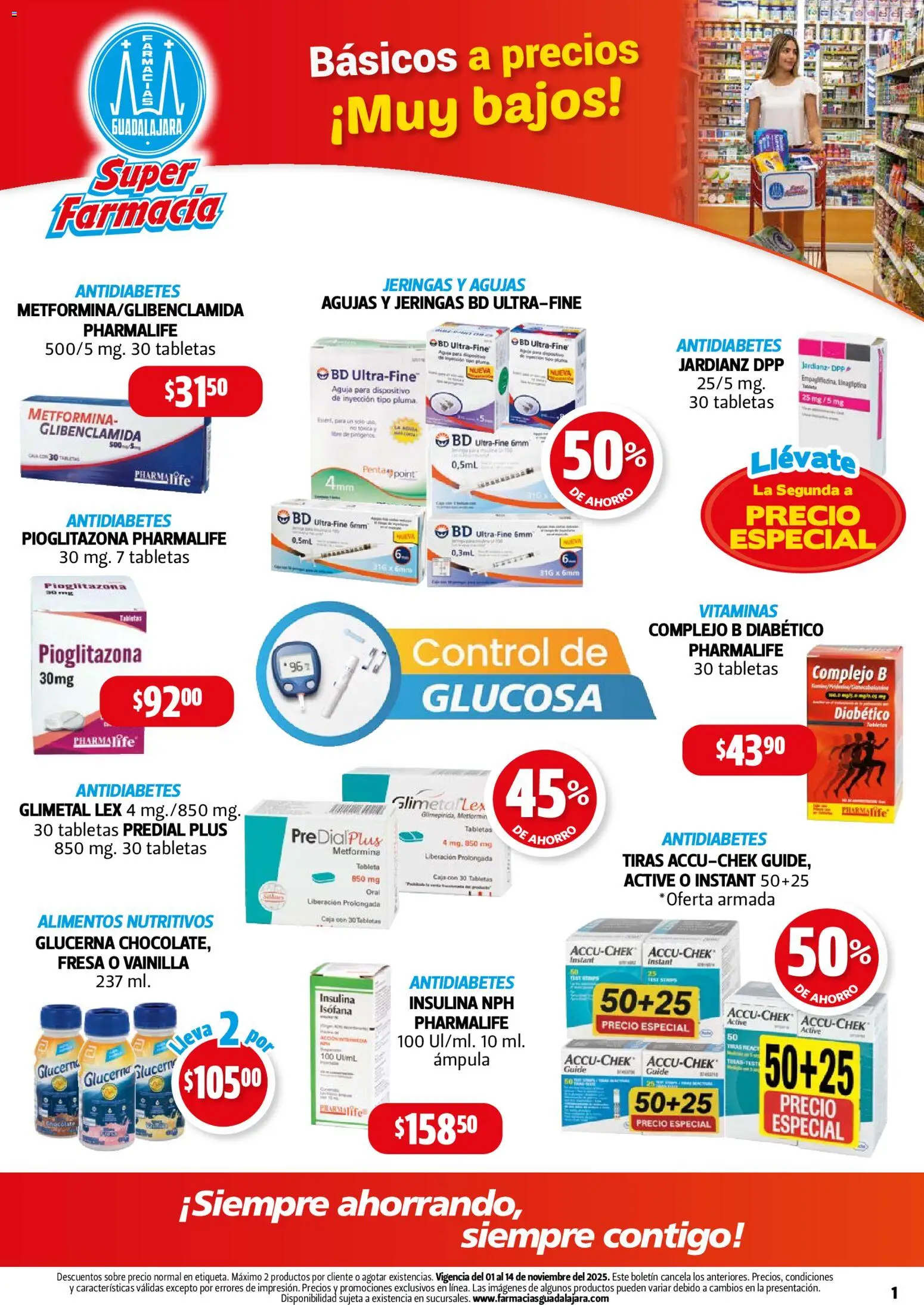 Nuevas ofertas de Farmacia Guadalajara válidas en toda la República Mexicana desde el 01.11.2025. ¡Encuentra las mejores ofertas en Farmacia Guadalajara catálogo! | Página: 1