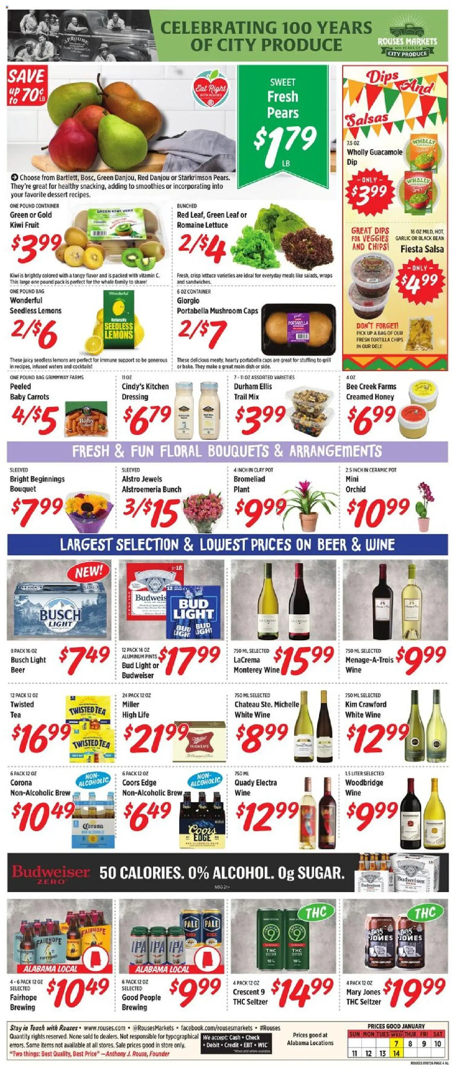 Rouses Weekly Ad - AL - valid from 07.01.2026 | Page: 8 | Products: Romaine, Lettuce, Tea, Bag