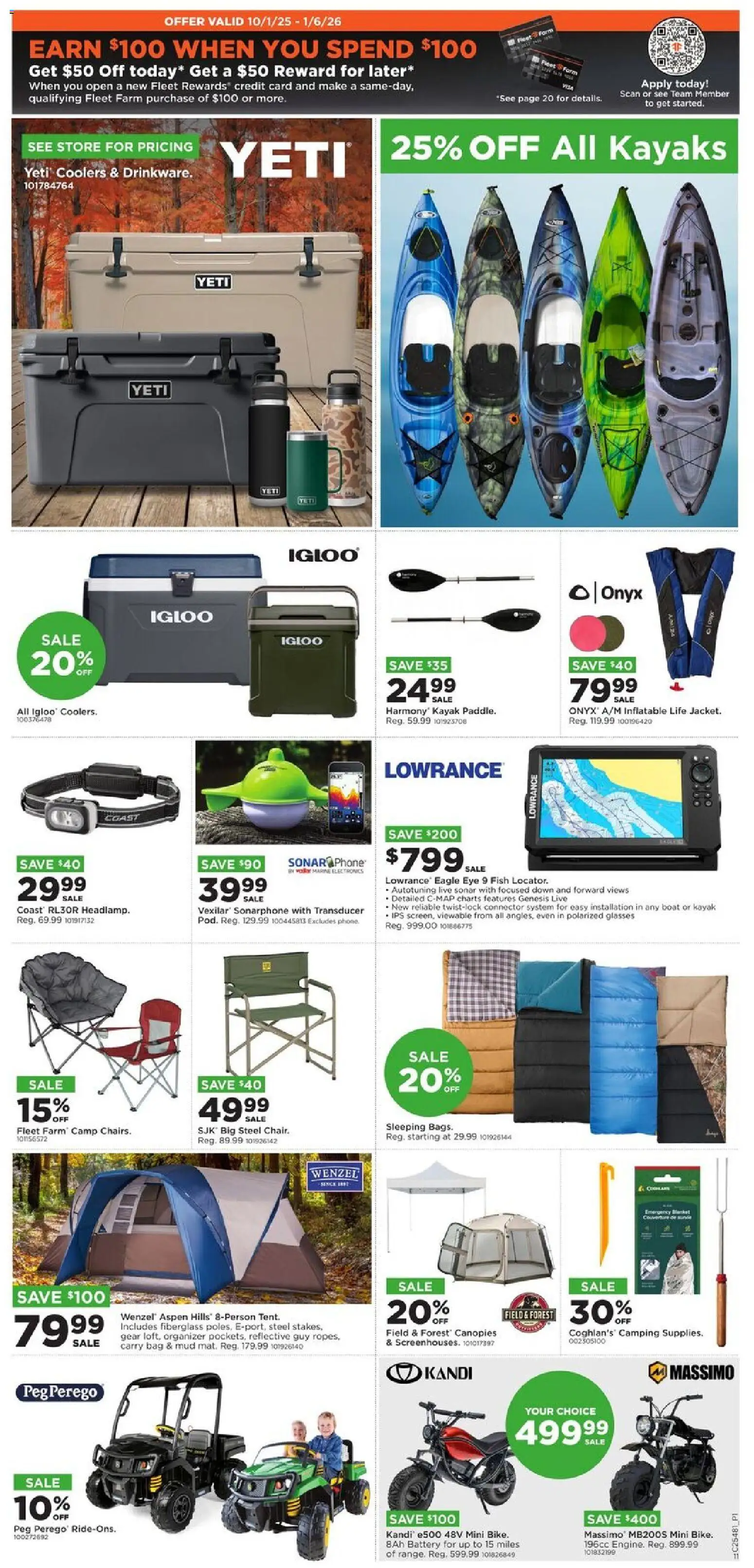 Mills Fleet Farm Black Friday - valid from 26.11.2025 | Page: 13 | Products: Battery, Kayak, Glasses, Phone