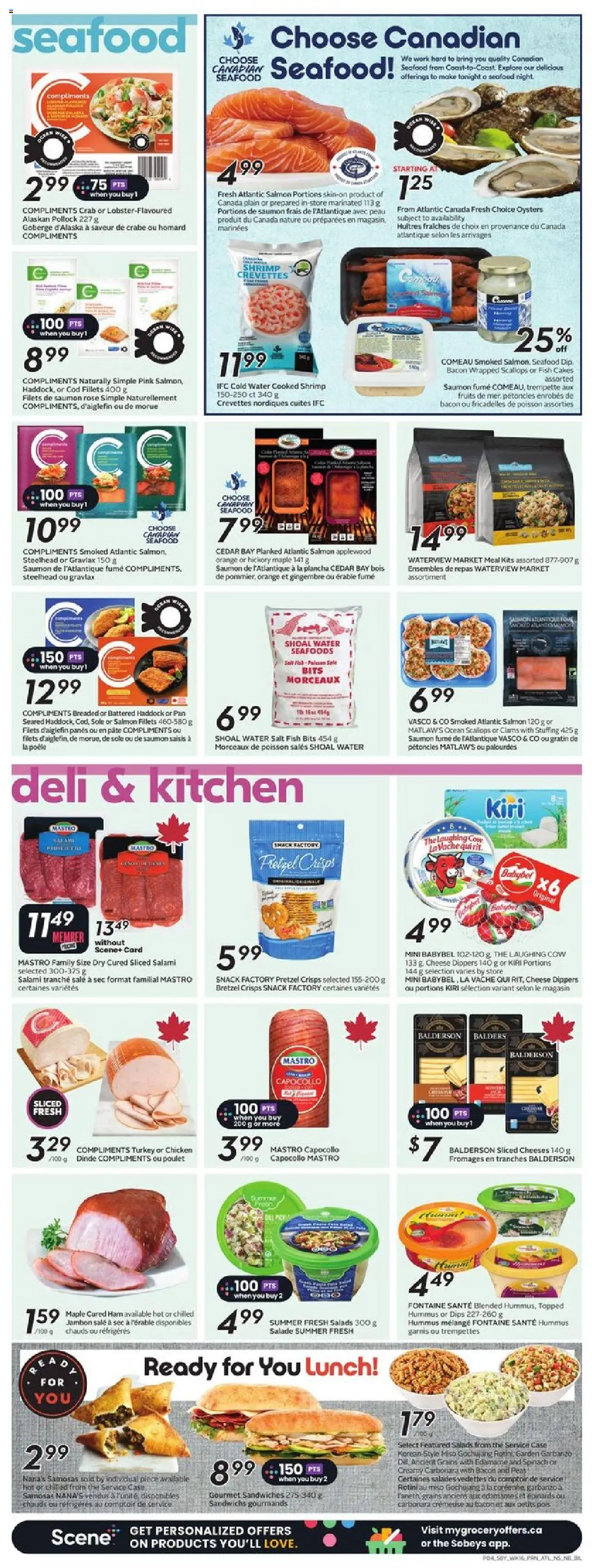 Sobeys flyer valid from 14.08.2025 | Page: 8 | Products: Fish, Turkey, Case, Chicken