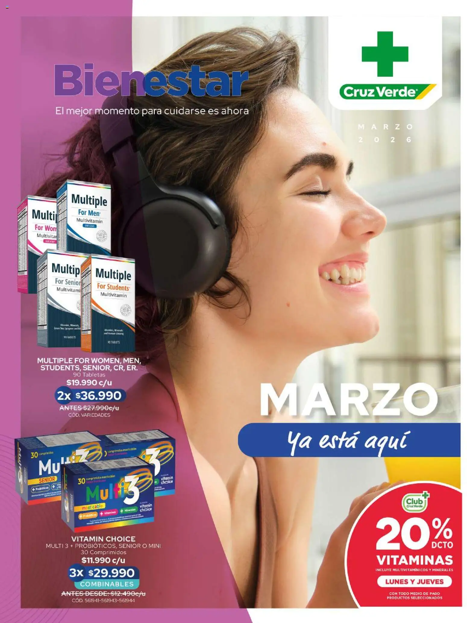 Cruz Verde - Bienestar │ válido desde el 01.03.2026 | Página: 1 | Productos: Vitaminas
