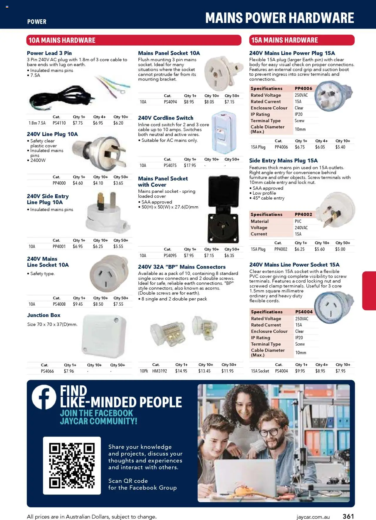Jaycar catalogue - valid from 09.07.2025 | Page: 361 | Products: Socket, Box, Cable