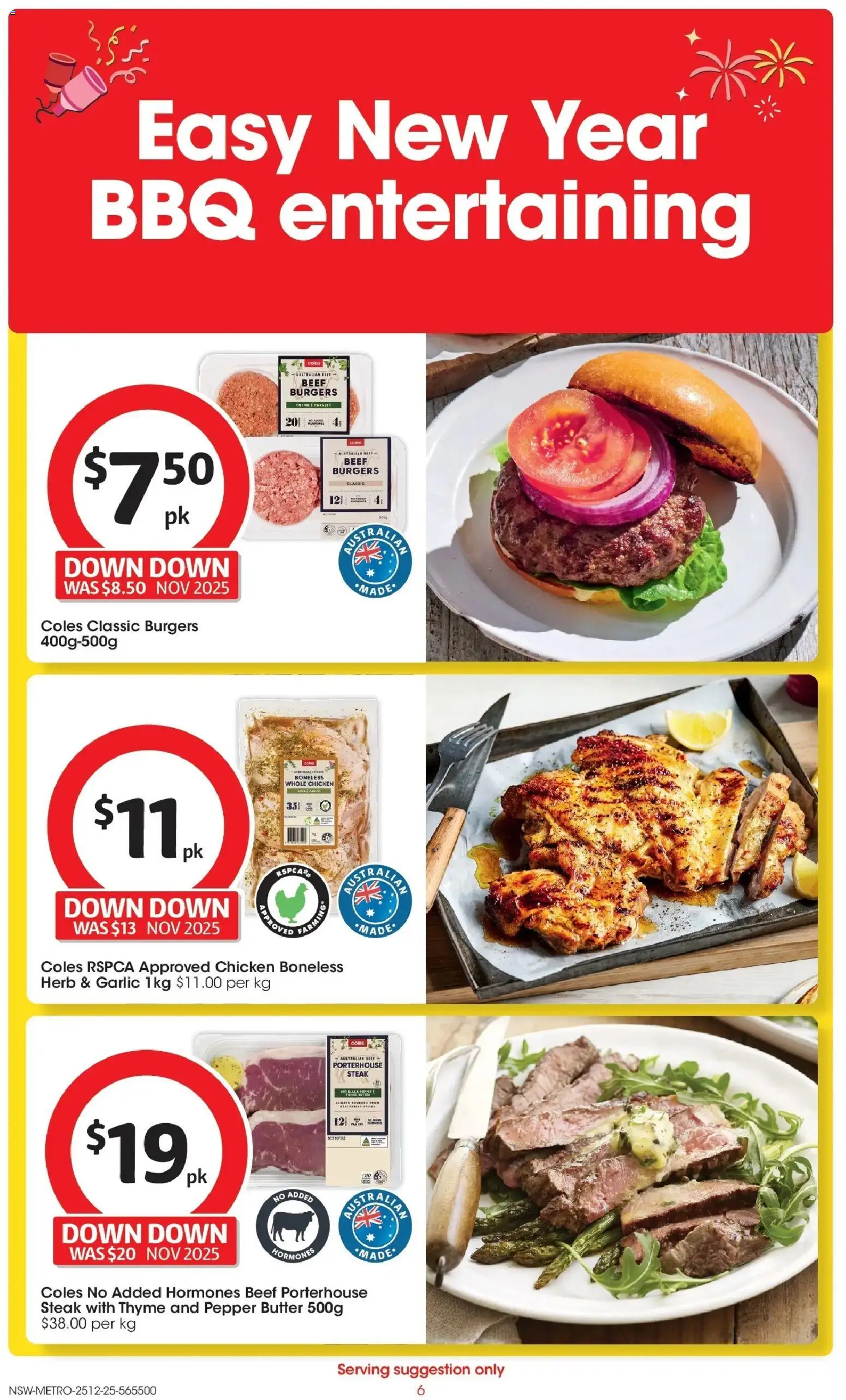 Coles catalogue - valid from 25.12.2025 | Page: 6 | Products: Butter, Herb, Chicken, Garlic