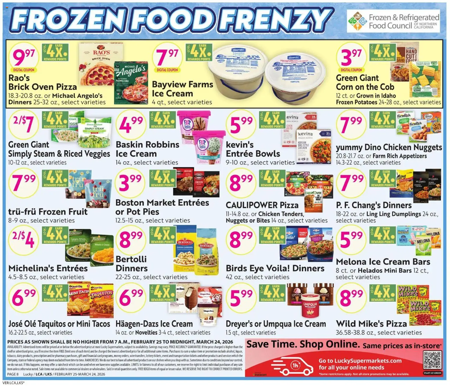 Lucky Supermarkets Big Book of Savings - valid from 25.02.2026 | Page: 8 | Products: Corn, Shelf, Milk, Beef