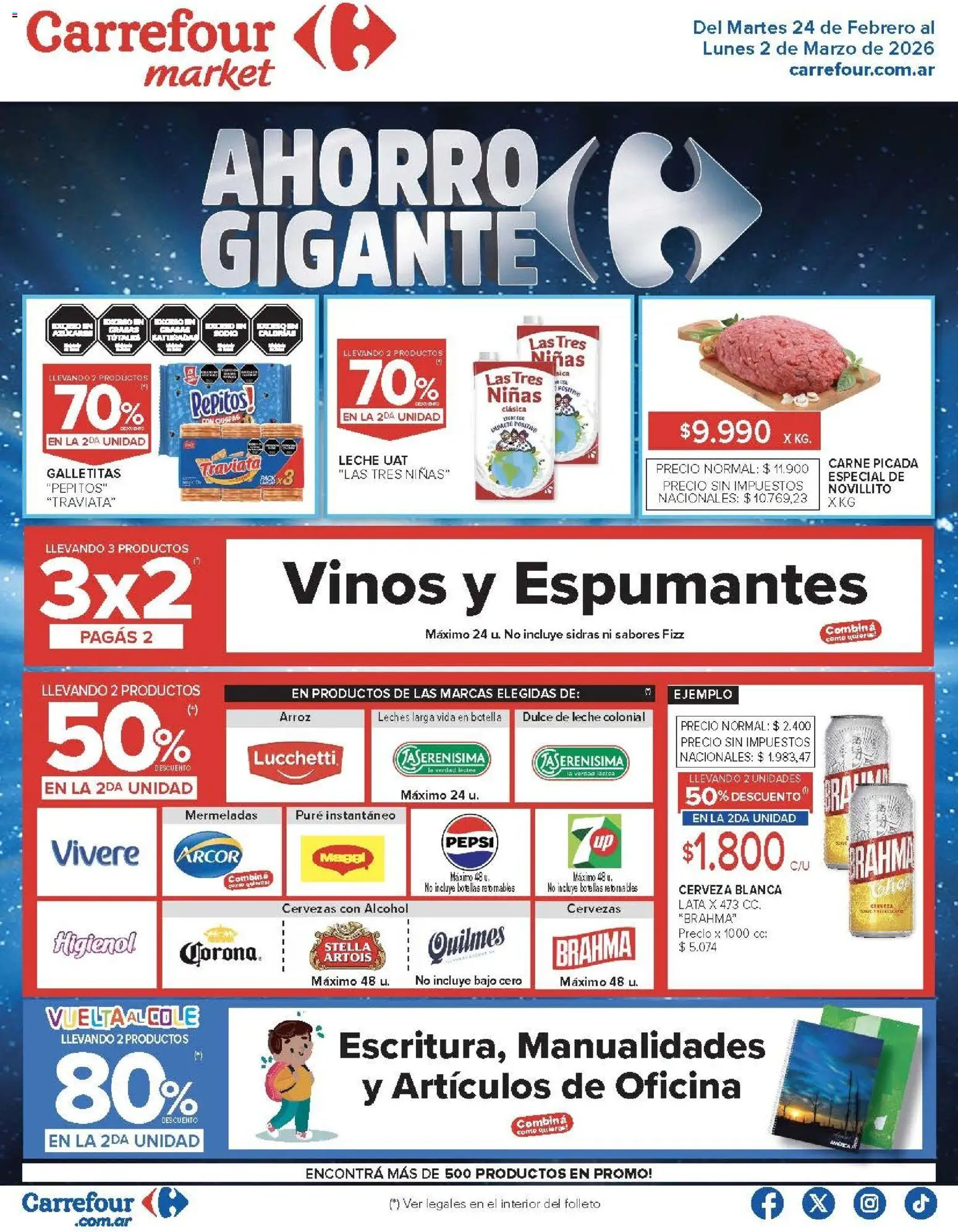 Carrefour ofertas │ válido desde el 24.02.2026 | Página: 37 | Productos: Galletitas, Dulce de leche, Leche, Cerveza