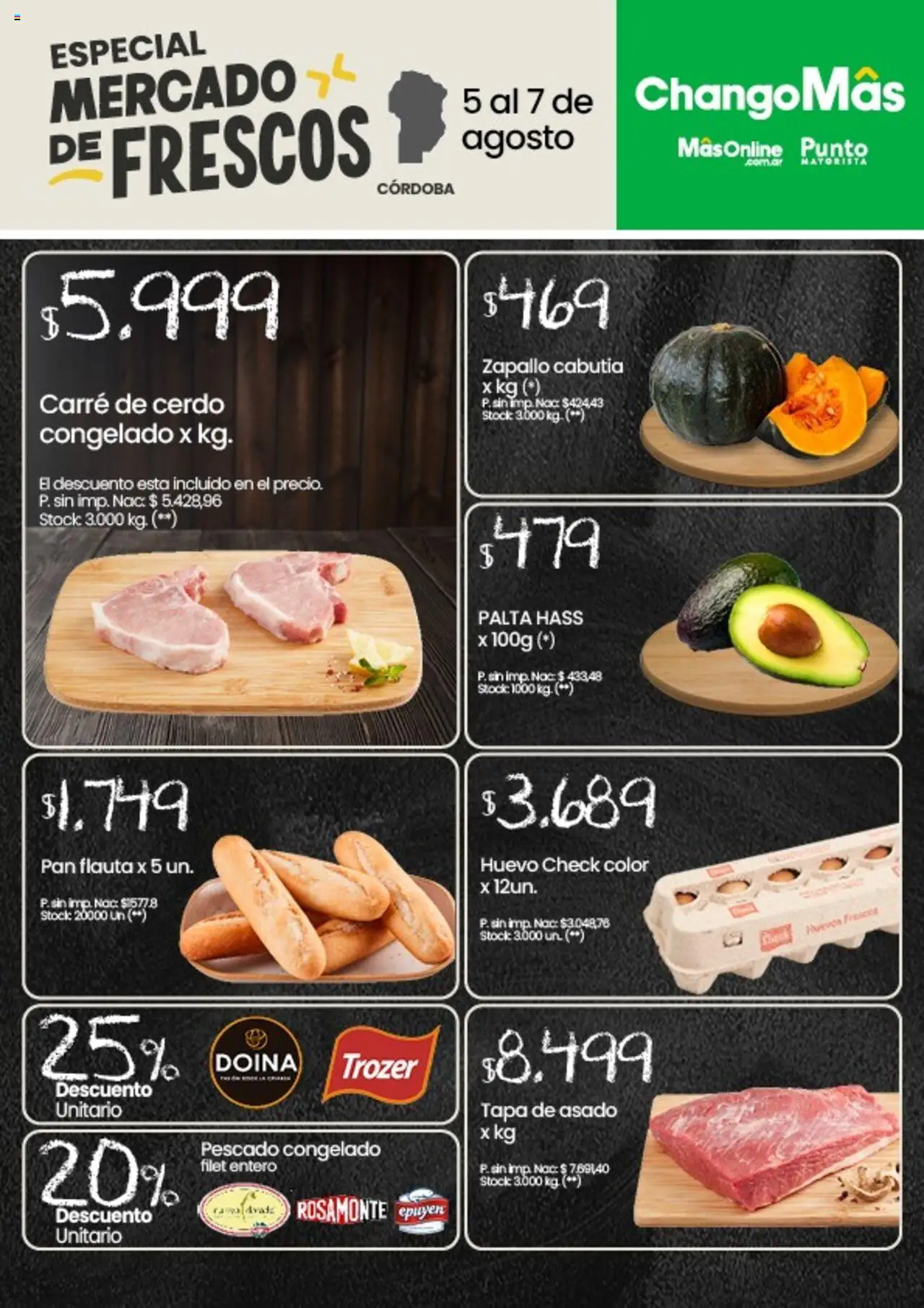 Punto Mayorista catálogo │ válido desde el 05.08.2025 | Página: 1 | Productos: Pescado, Huevo, Huevos, Cerdo