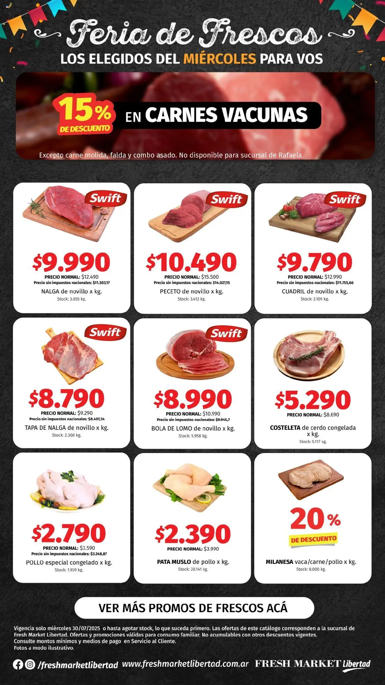 Hipermercado Libertad - Feria de Frescos - DOT │ válido desde el 30.07.2025 | Página: 2 | Productos: Falda, Pollo, Milanesa, Cerdo