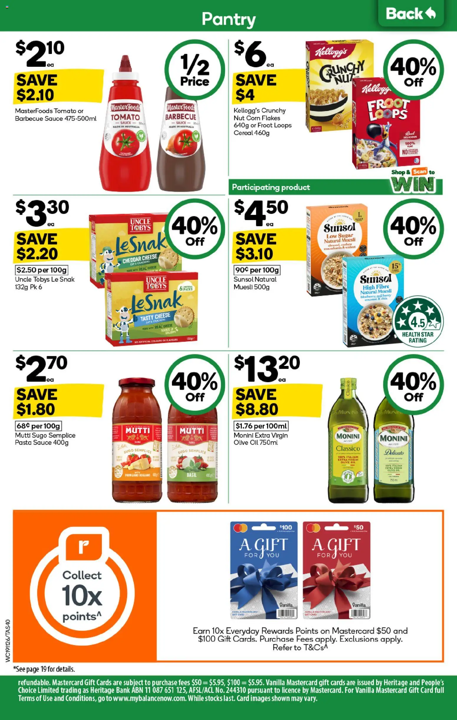 Woolworths catalogue - valid from 19.11.2025 | Page: 40 | Products: Cereal, Flakes, Sauce, Sugar