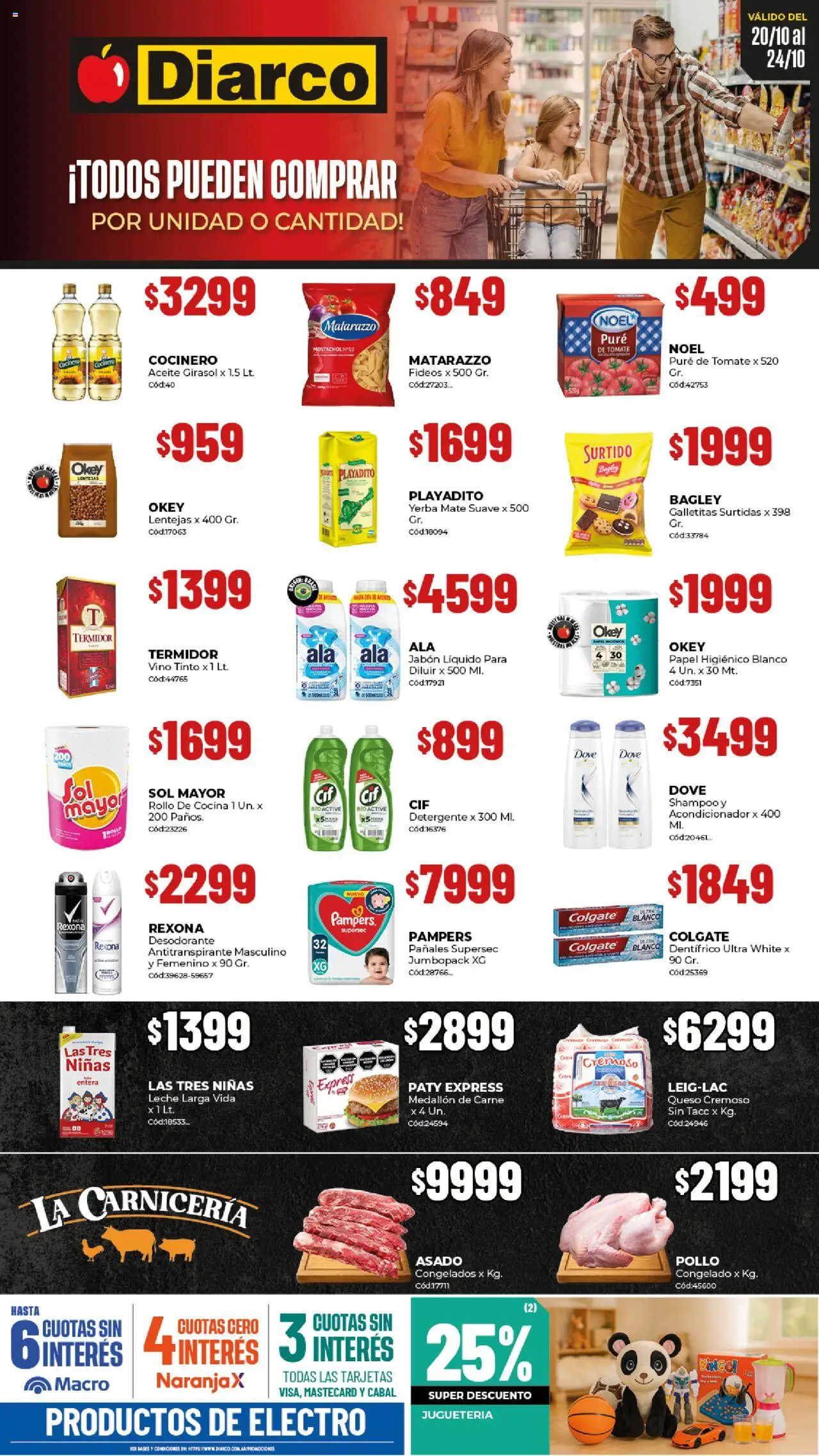 Diarco ofertas │ válido desde el 20.10.2025 | Página: 1 | Productos: Aceite, Shampoo, Tomate, Leche
