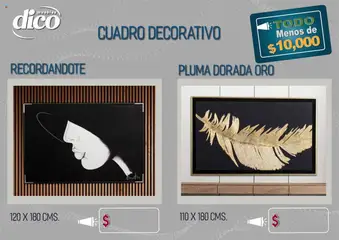 Vista previa de Muebles Dico - Catálogo TODO menos de 10000, nuevo folleto de la tienda, válido en México a partir del 15.10.2025 | Página: 81 | Productos: Cuadro