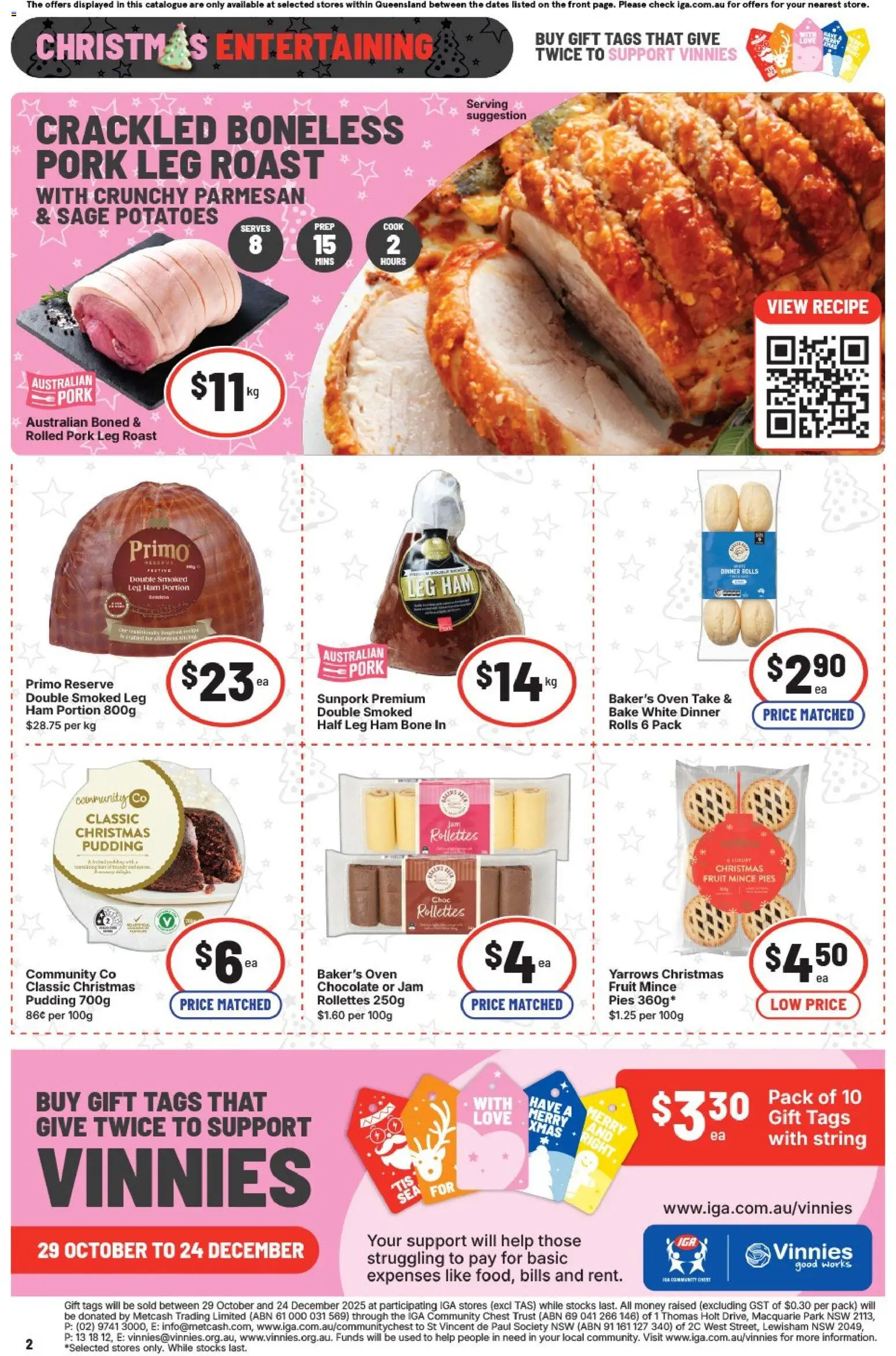 IGA catalogue - valid from 26.11.2025 | Page: 5 | Products: Pork, Pudding, Potatoes, Oven