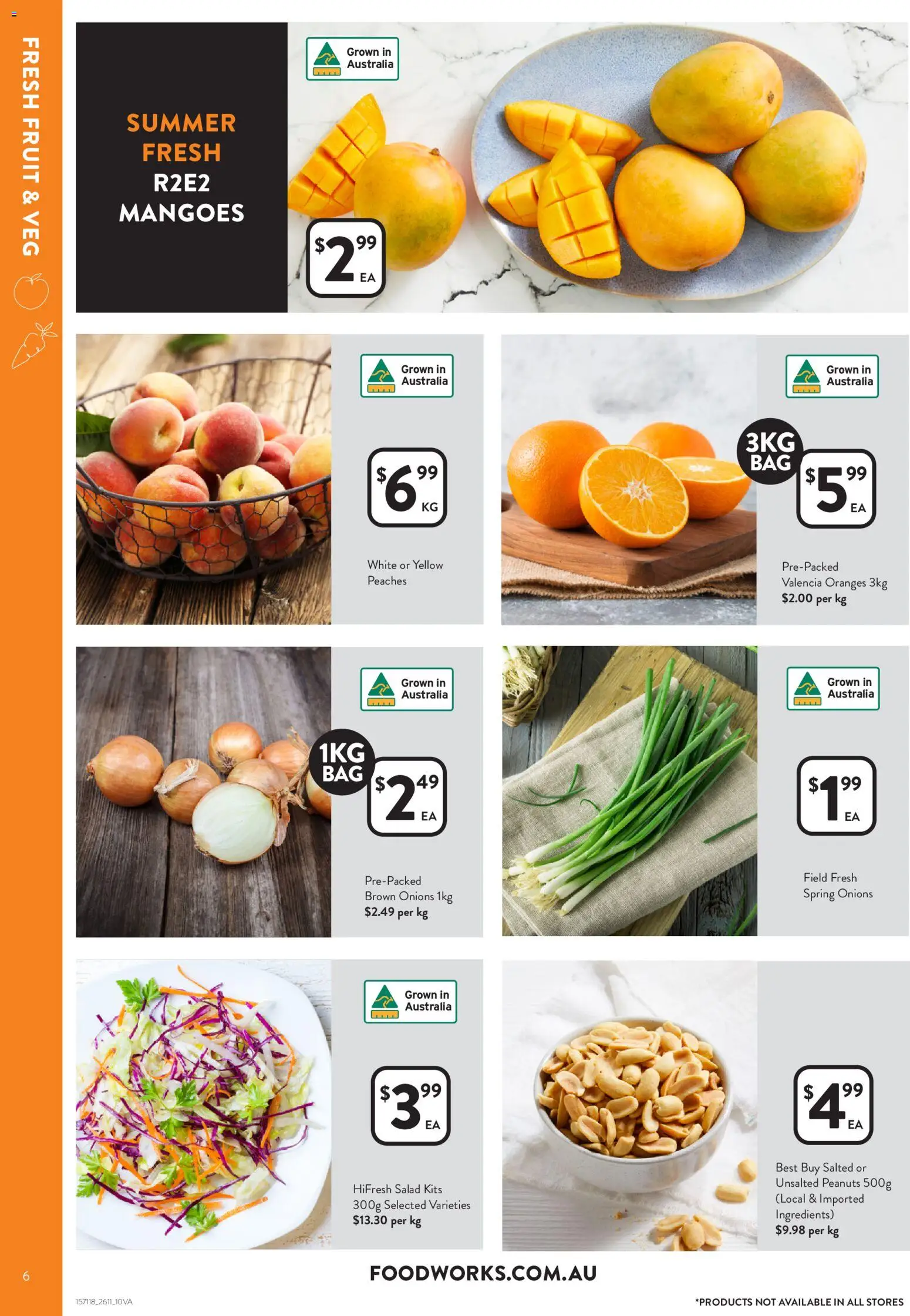 Foodworks catalogue - valid from 26.11.2025 | Page: 6 | Products: Oranges, Peanuts, Salad, Onions