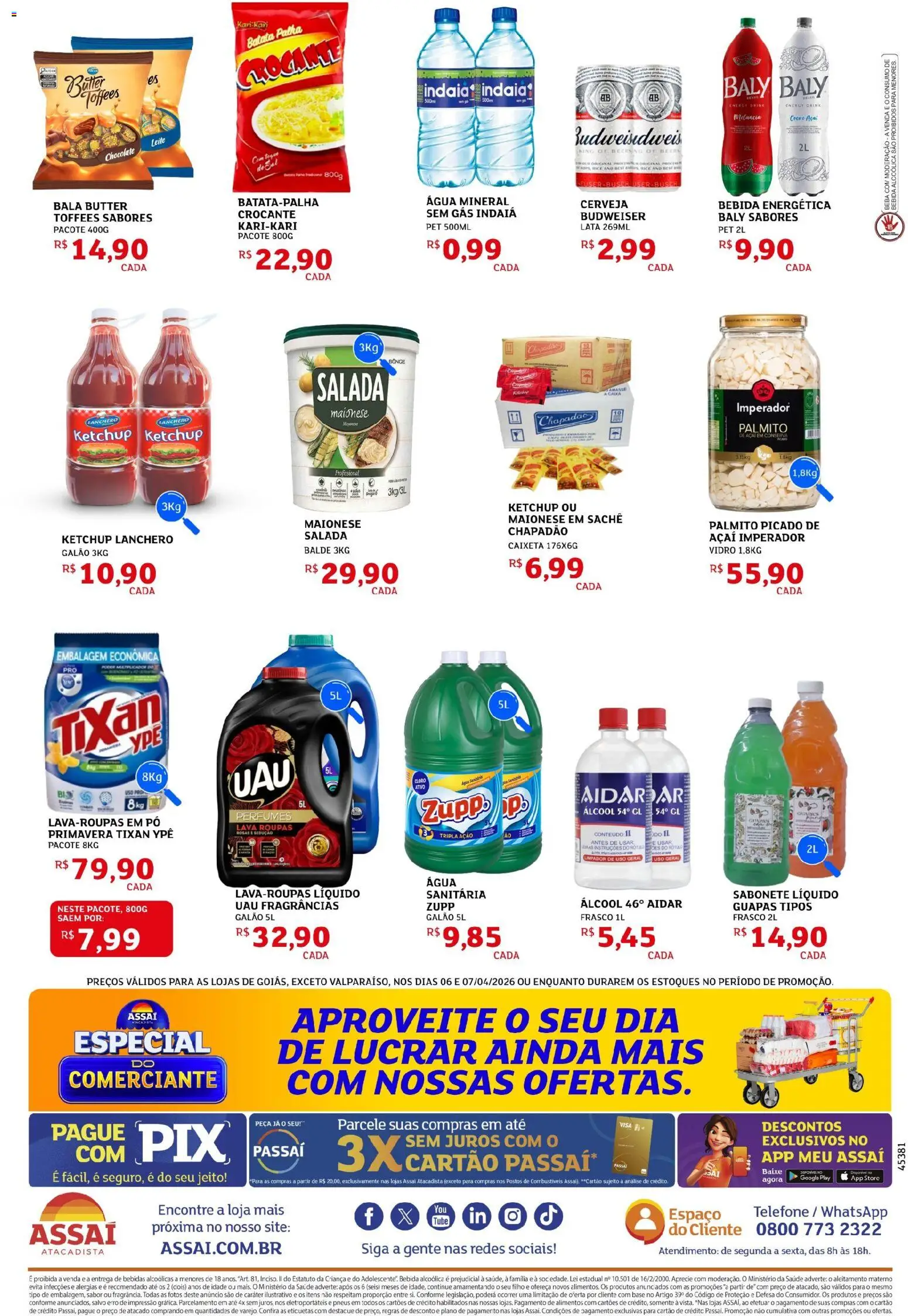 Assaí Atacadista Folheto - válido de 06.04.2026 | Página: 2 | Produtos: Batata palha, Batata, Sabonete líquido, Açaí