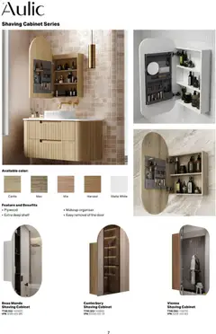Preview of Mitre 10 - Bathroom, Kitchen and Laundry E-selection Guide 2026 - valid from 13.02.2026 | Page: 7 | Products: Cabinet, Shelf, Door, Makeup