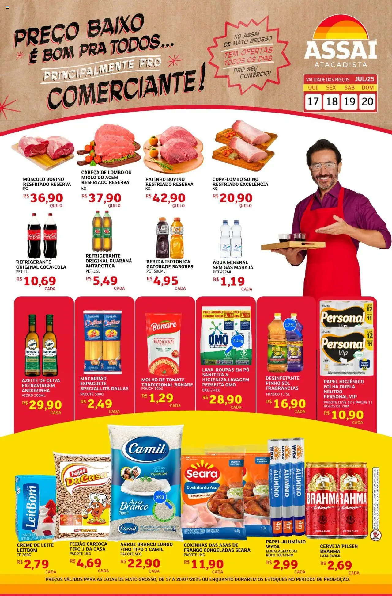 Assaí Atacadista Folheto - válido de 17.07.2025 | Página: 1 | Produtos: Pó, Guaraná, Arroz, Papel higiênico