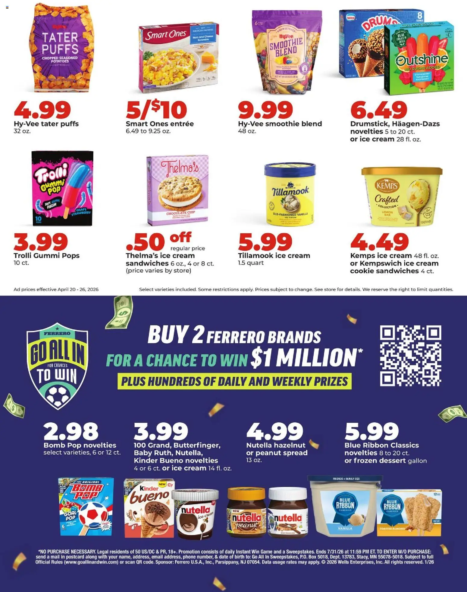 HyVee Weekly Ad - valid from 20.04.2026 | Page: 29 | Products: Cream, Lemon, Chocolate Chip, Phone