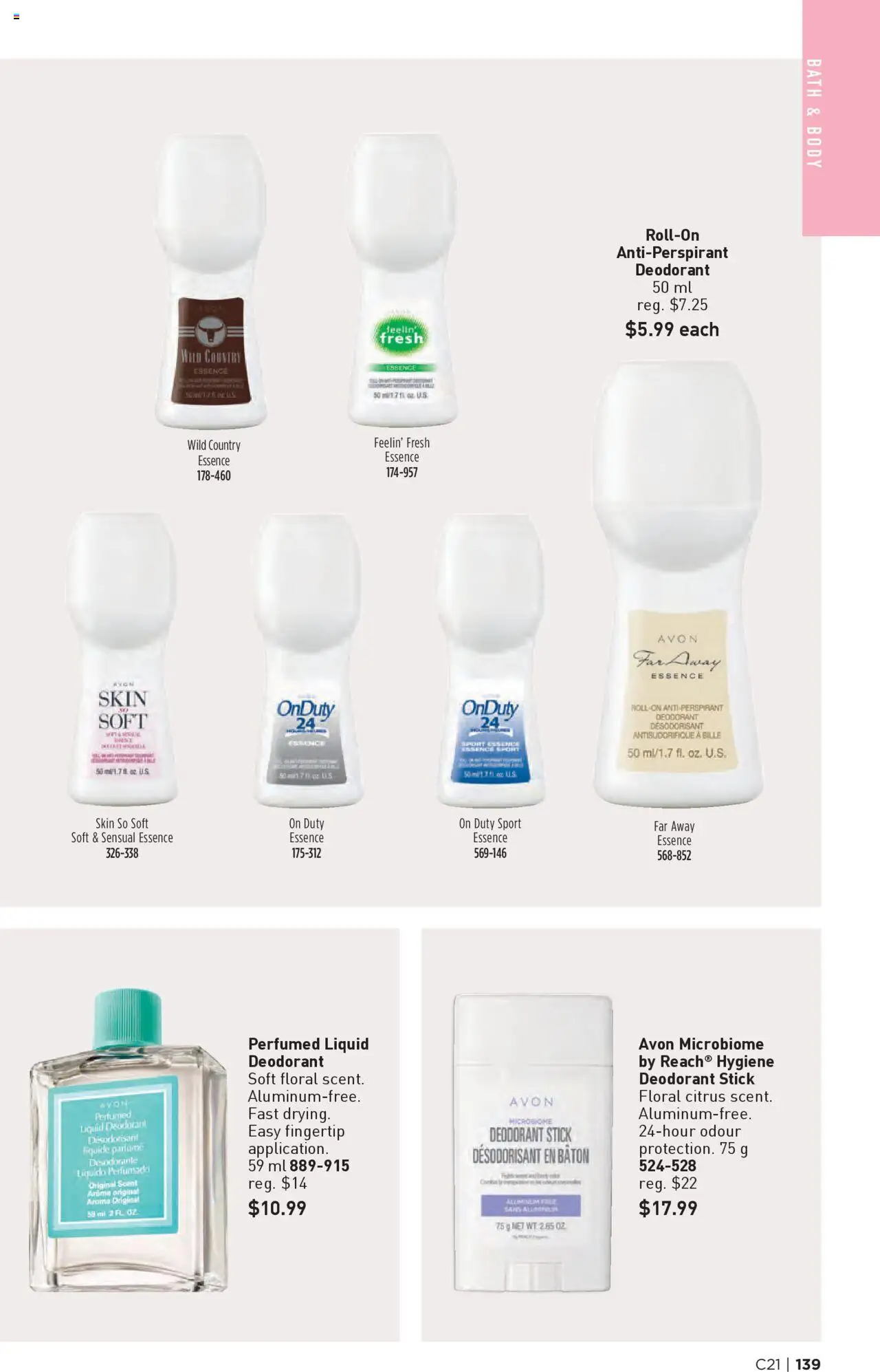 Avon flyer valid from 09.10.2025 | Page: 139 | Products: Deodorant, Antiperspirant, Bath