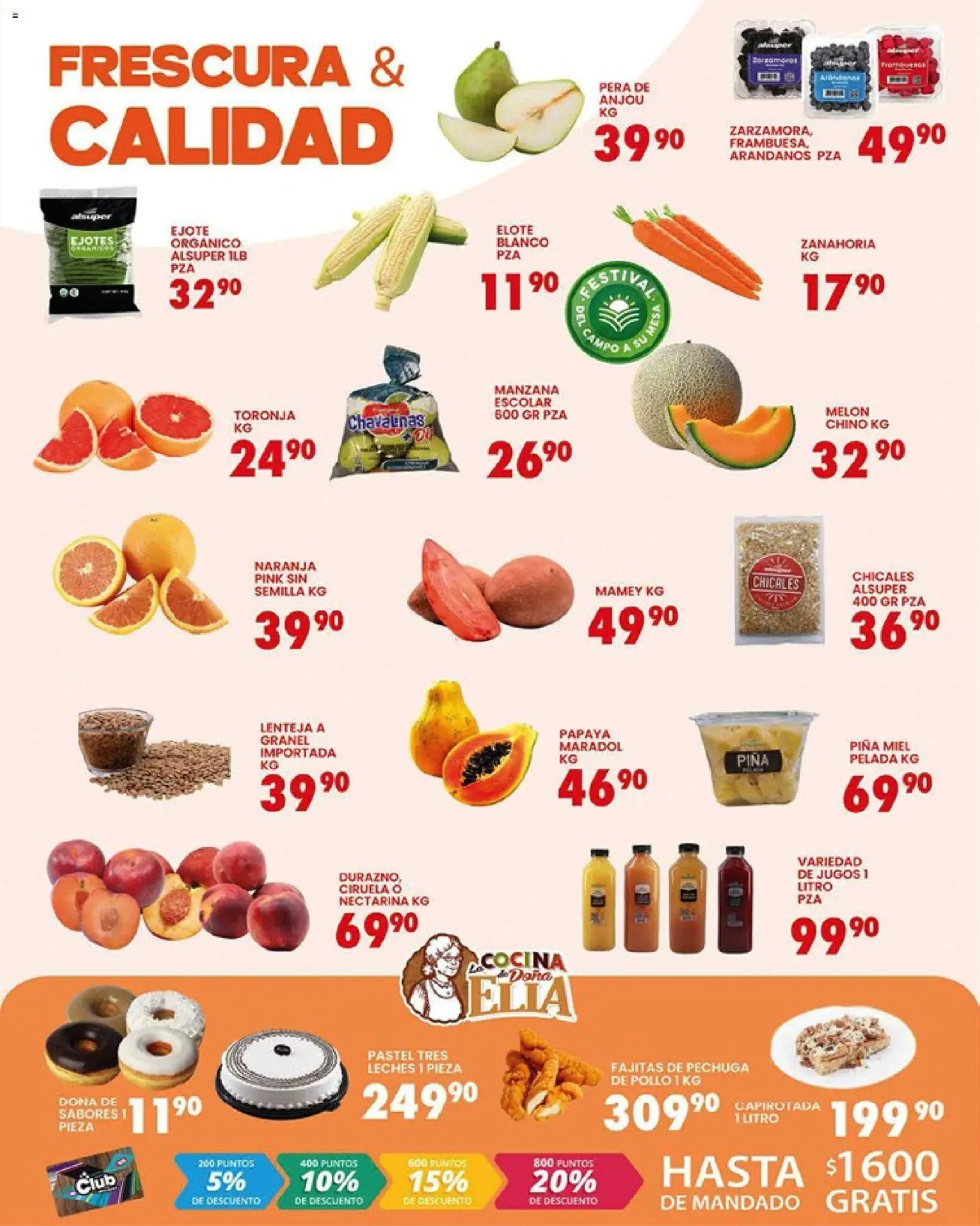 Nuevas ofertas de Alsuper válidas en toda la República Mexicana desde el 17.03.2026. ¡Encuentra las mejores ofertas en Alsuper folleto Saltillo! | Página: 2 | Productos: Pollo, Melón, Pastel, Arándanos
