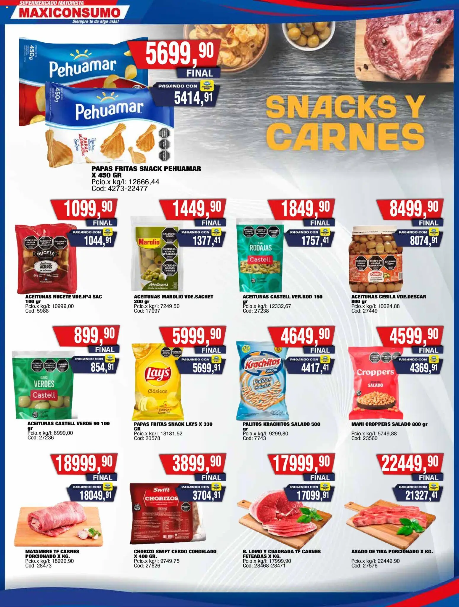 Maxiconsumo ofertas │ válido desde el 13.04.2026 | Página: 11 | Productos: Mani, Cerdo, Té, Papas fritas