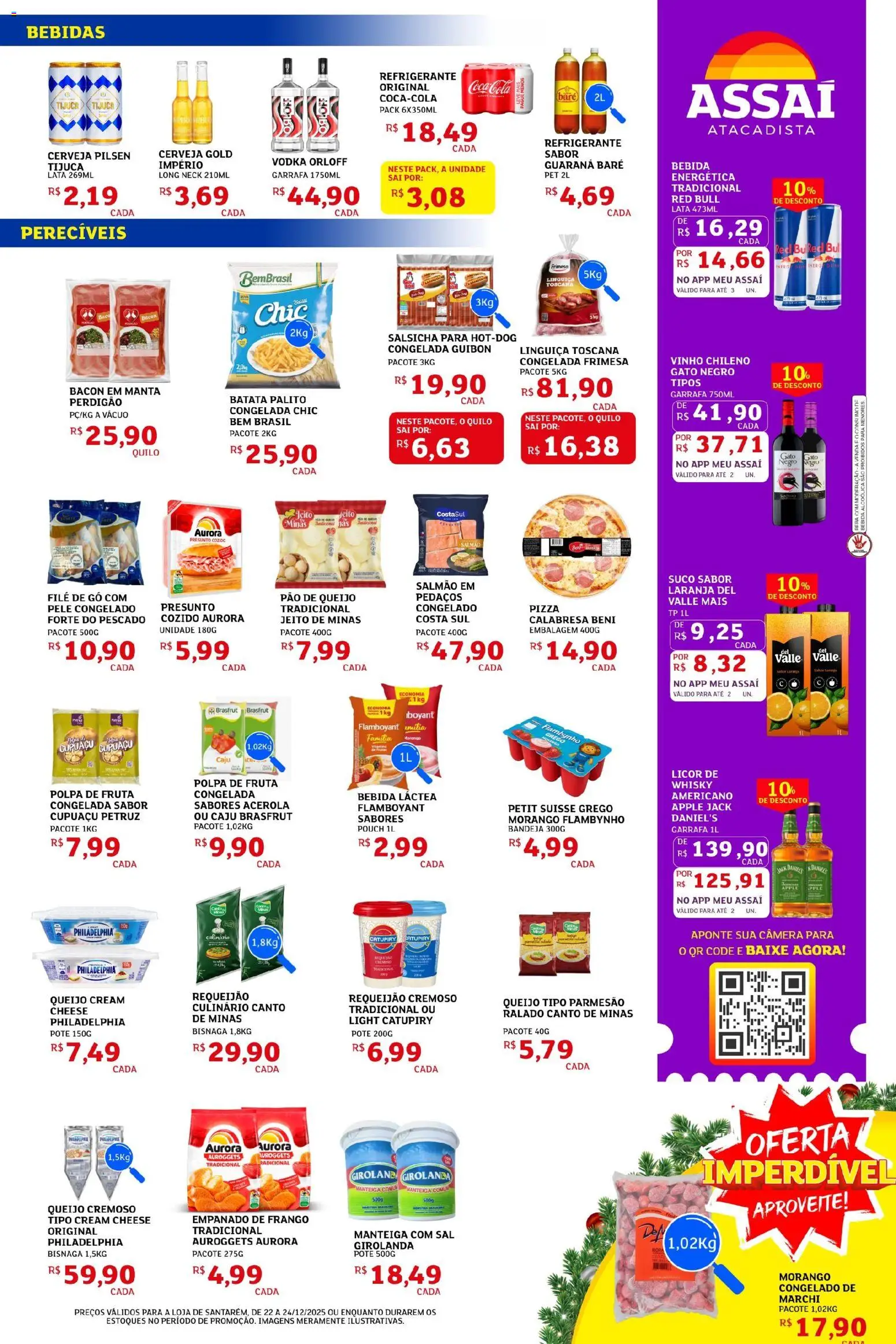 Assaí Atacadista Folheto - válido de 22.12.2025 | Página: 3 | Produtos: Guaraná, Manteiga, Catupiry, Acerola