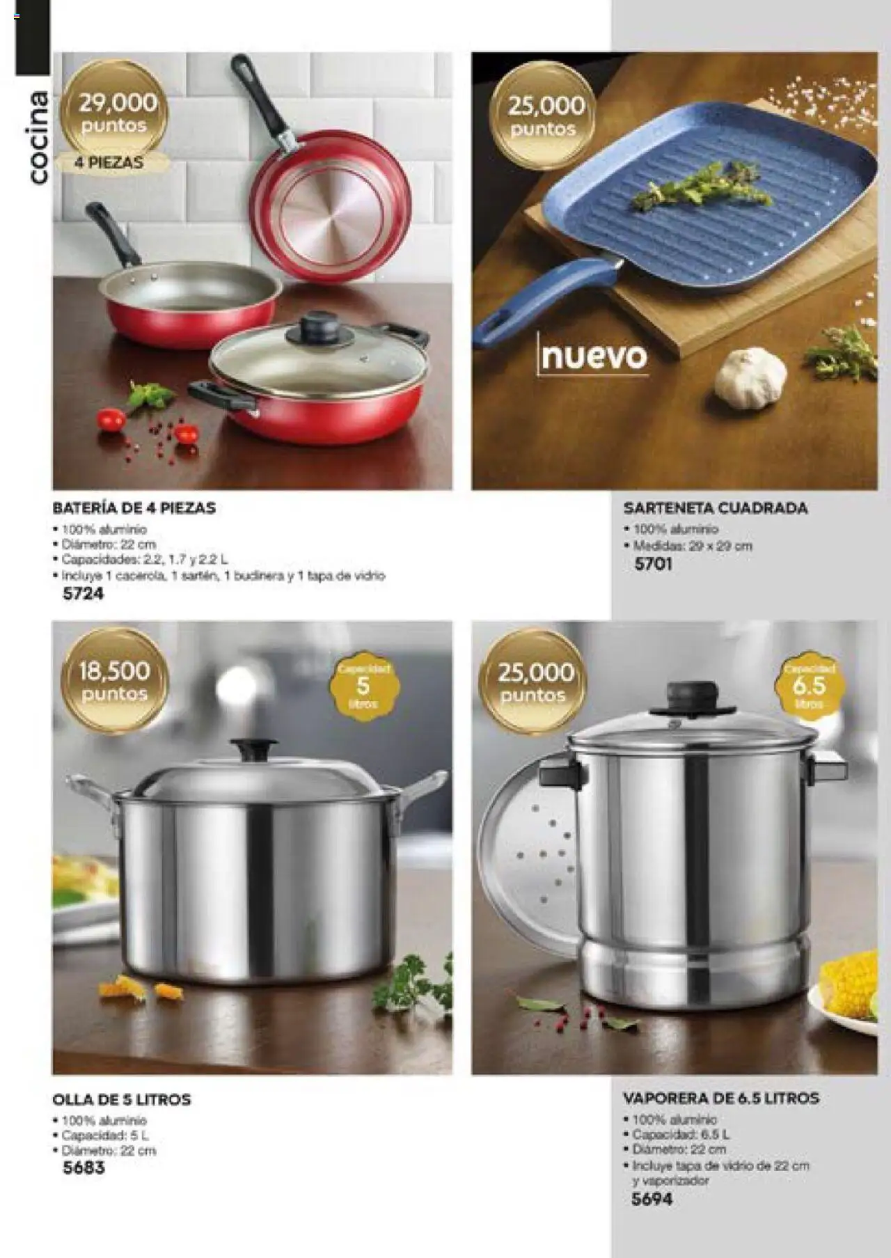 Nuevas ofertas de Fuller válidas en toda la República Mexicana desde el 13.06.2025. ¡Encuentra las mejores ofertas en Fuller catálogo Puntos! | Página: 8 | Productos: Budinera, Vaporera, Cocina, Olla