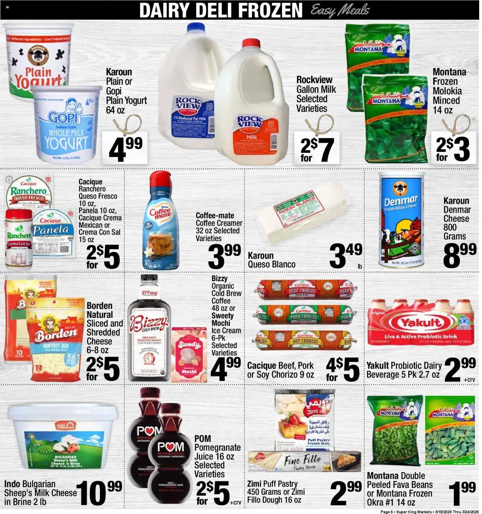 Super King Weekly Ad - valid from 18.03.2026 | Page: 7 | Products: Milk, Cheese, Juice, Puff Pastry