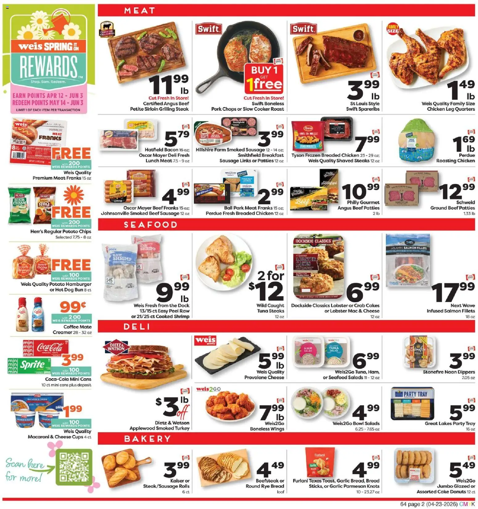 Weis Weekly Circular - NY - valid from 23.04.2026 | Page: 5 | Products: Cooker, Cream, Seafood, Sausage