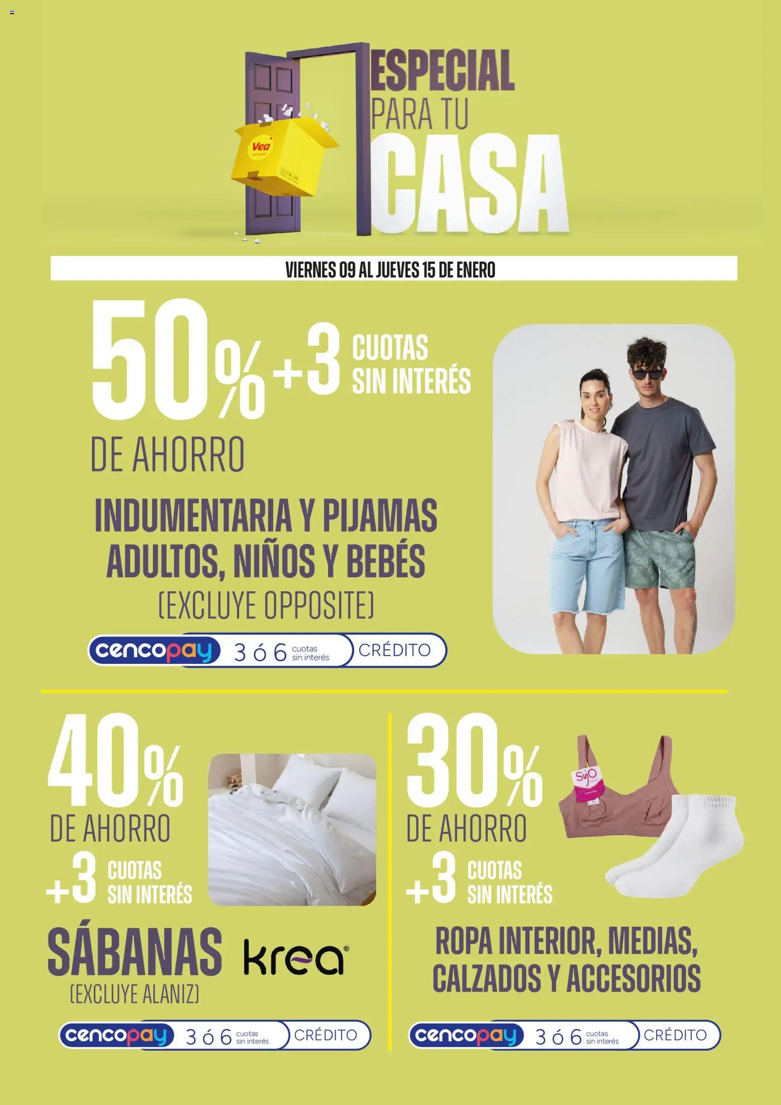 Vea - Ofertas especial para tu casa │ válido desde el 09.01.2026 | Página: 10 | Productos: Sabanas, Ropa