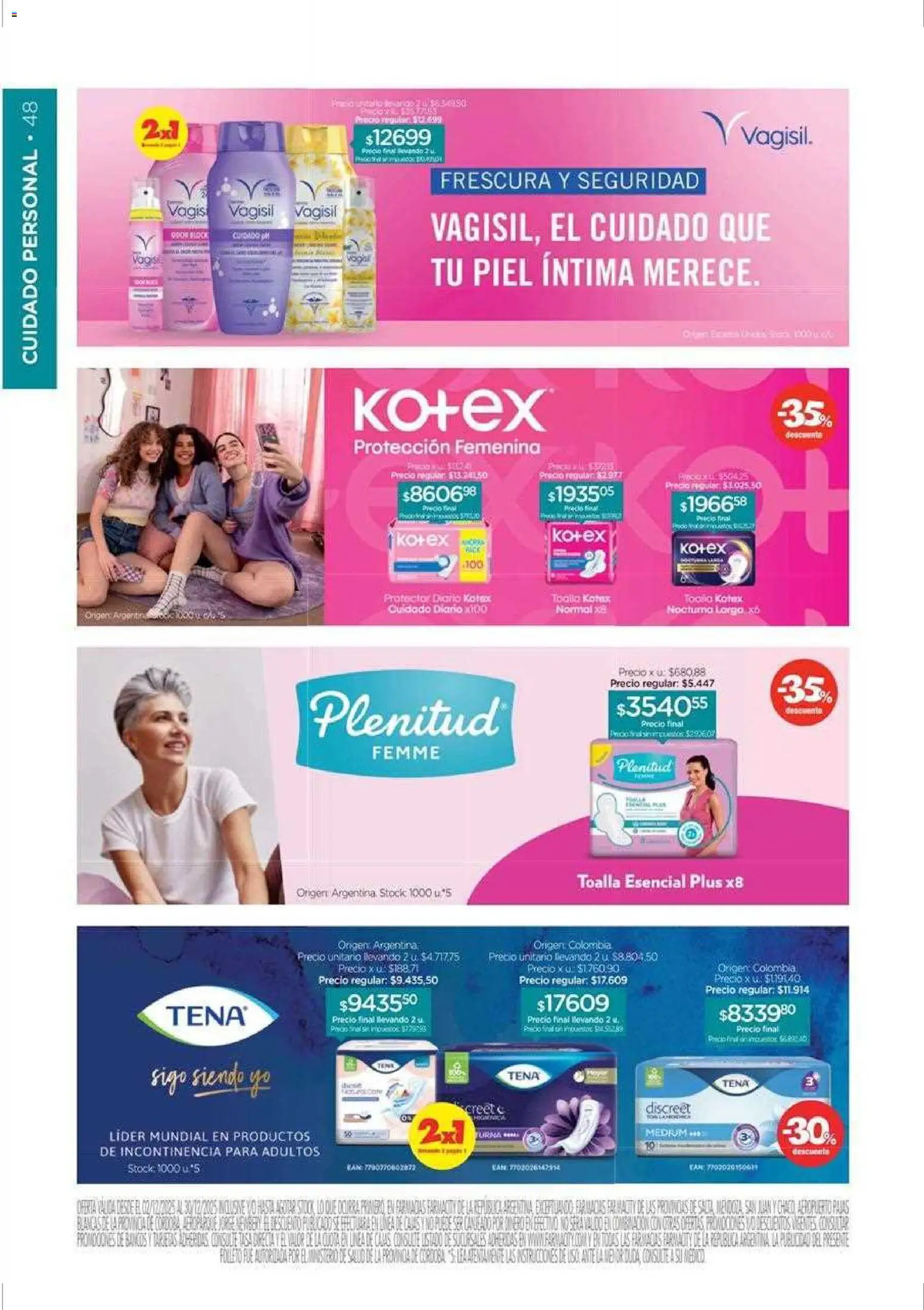 Farmacity catálogo │ válido desde el 02.12.2025 | Página: 48 | Productos: Toalla
