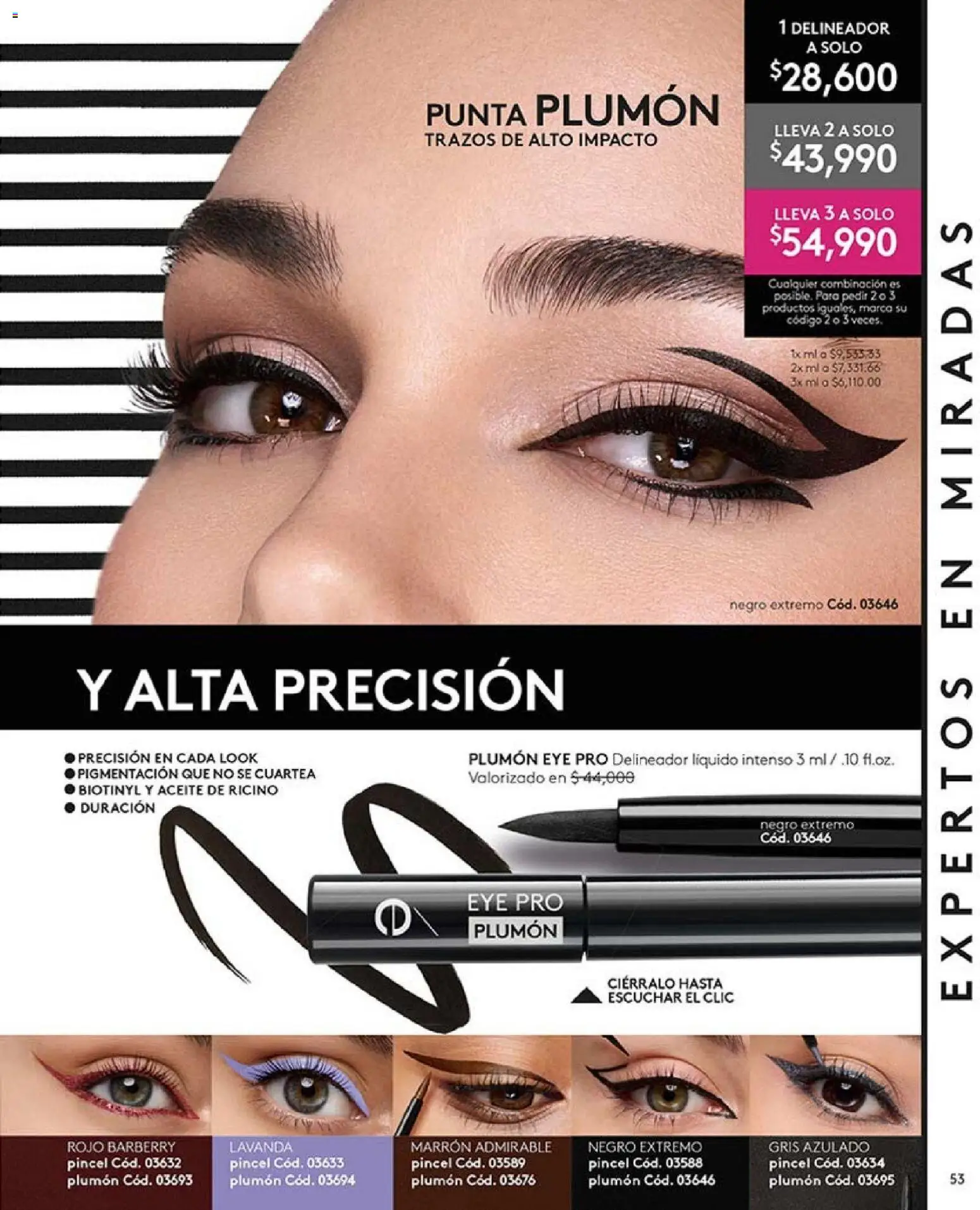 Ésika revista - valida desde el 01.01.2026 | Página: 53 | Productos: Delineador, Combinación, Aceite