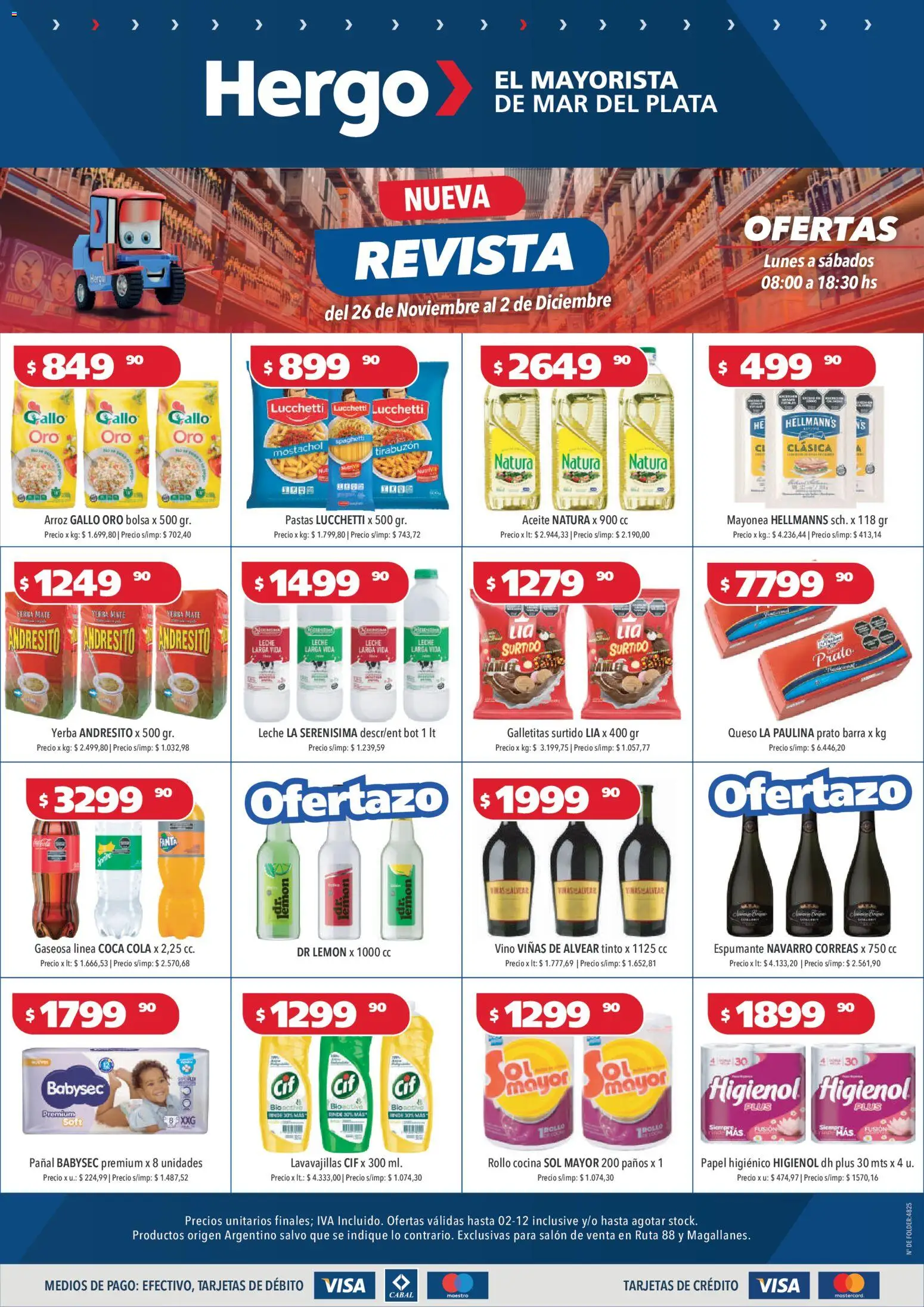 Hergo catálogo │ válido desde el 26.11.2025 | Página: 1 | Productos: Bolsa, Gaseosa, Queso, Arroz