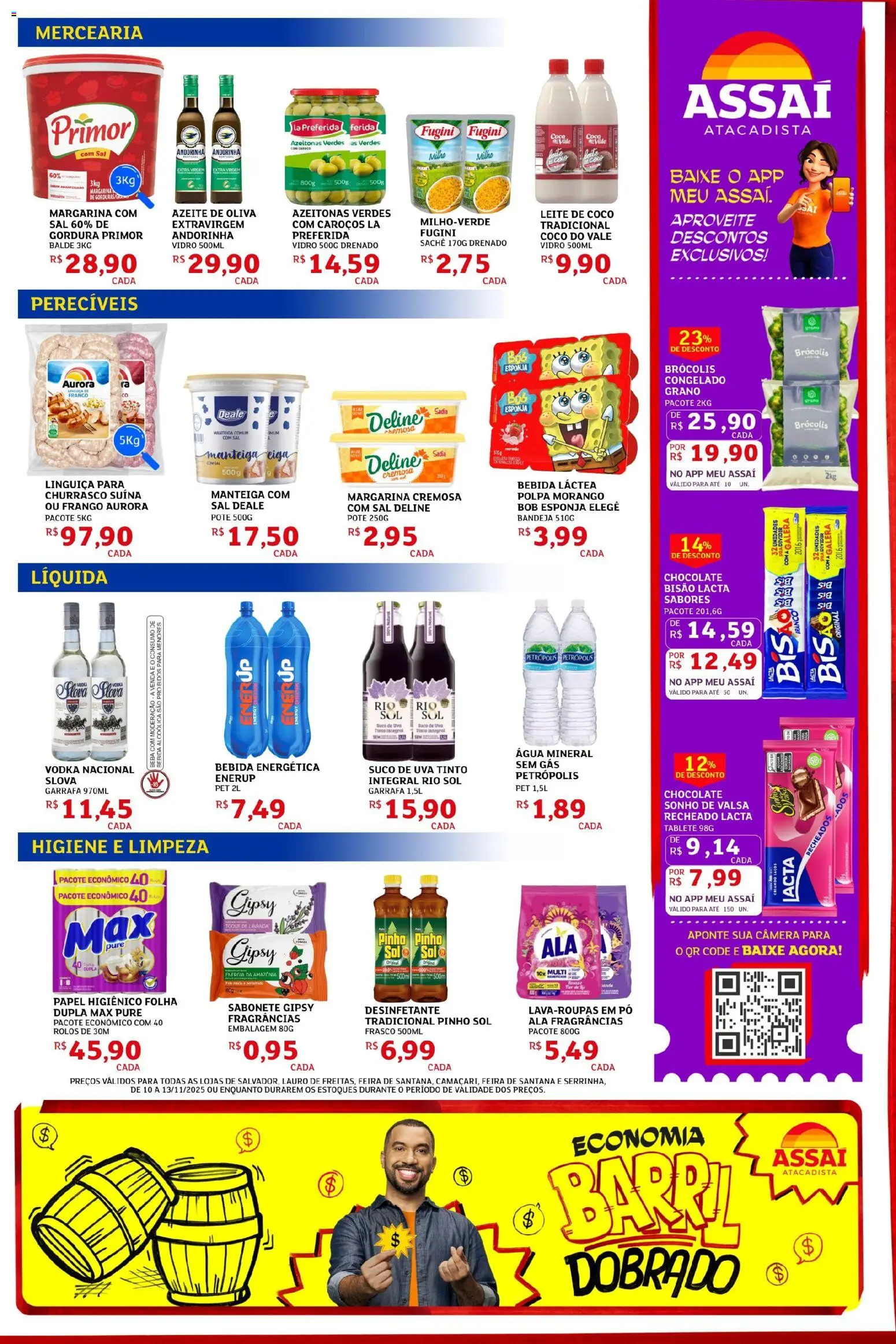Assaí Atacadista Folheto - válido de 10.11.2025 | Página: 2 | Produtos: Pó, Esponja, Margarina, Balde