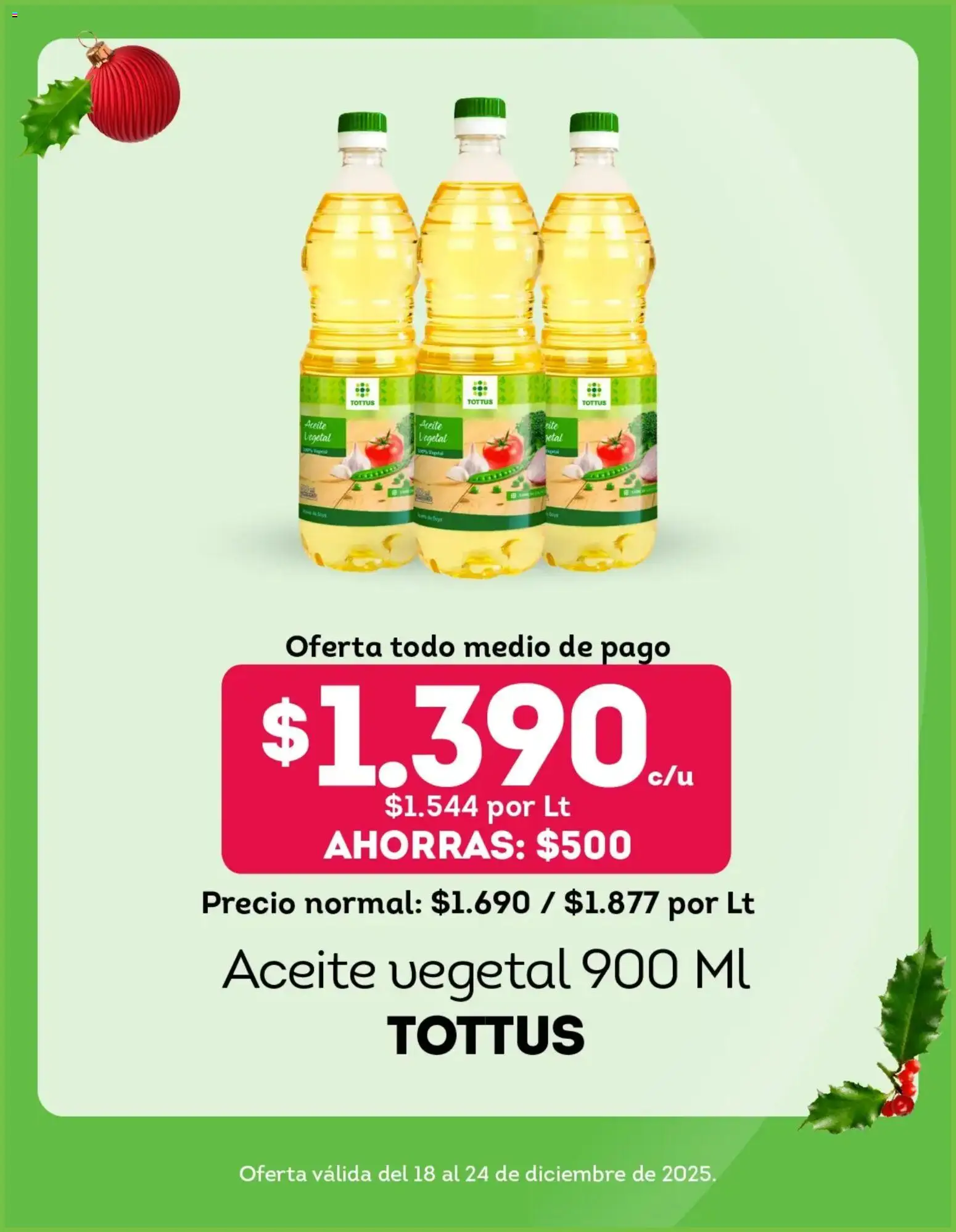 Tottus ofertas  │ válido desde el 18.12.2025 | Página: 5 | Productos: Aceite