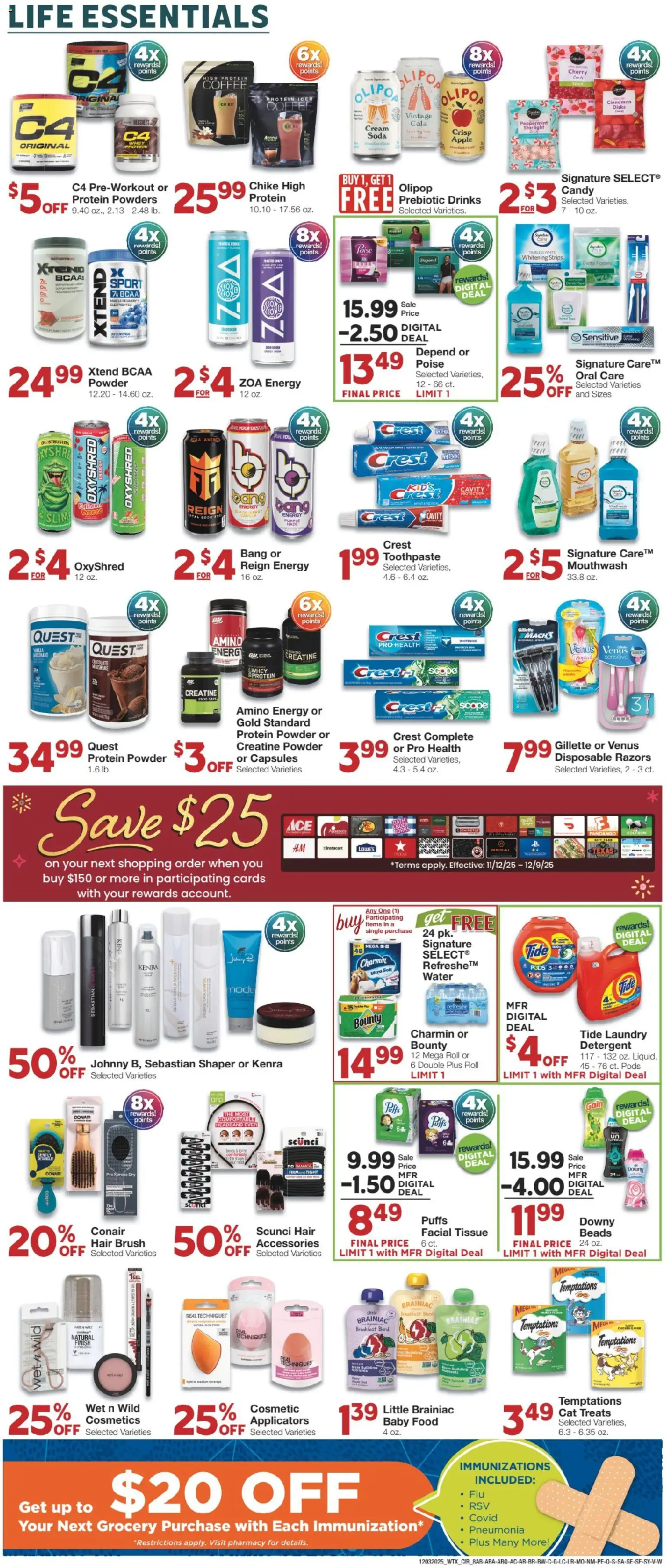 United Supermarkets Weekly Ad - valid from 02.12.2025 | Page: 8 | Products: Spinach, Bath, Coffee, Toothpaste