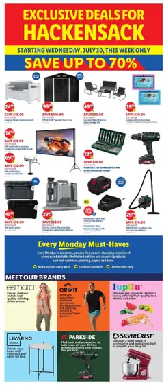 Lidl Weekly Ad - NJ - valid from 30.07.2025 | Page: 3 | Products: Vacuum, Projector, Charger, Iron