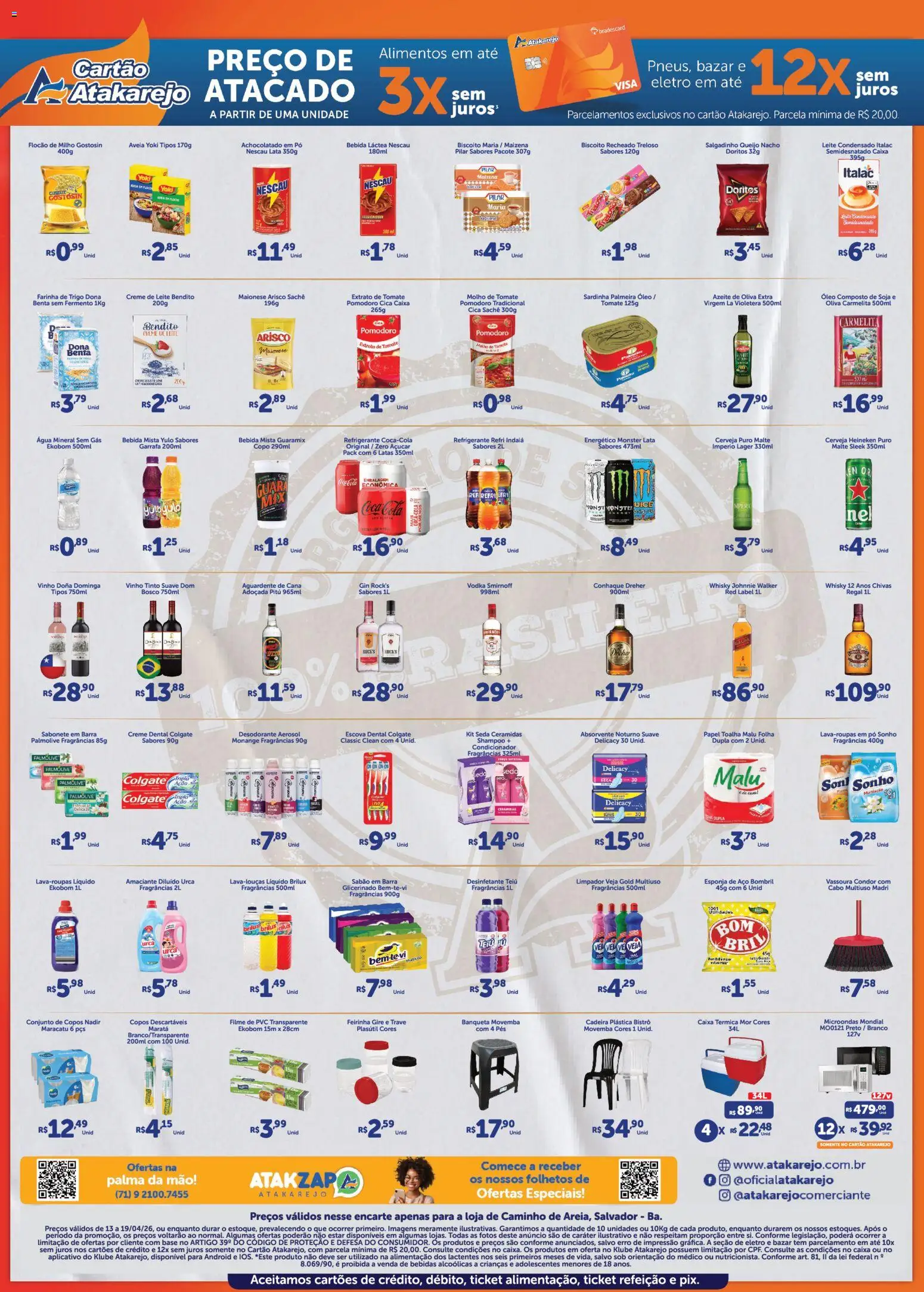 Atakarejo Folheto - válido de 13.04.2026 | Página: 2 | Produtos: Desodorante, Farinha de trigo, Caixa, Açúcar